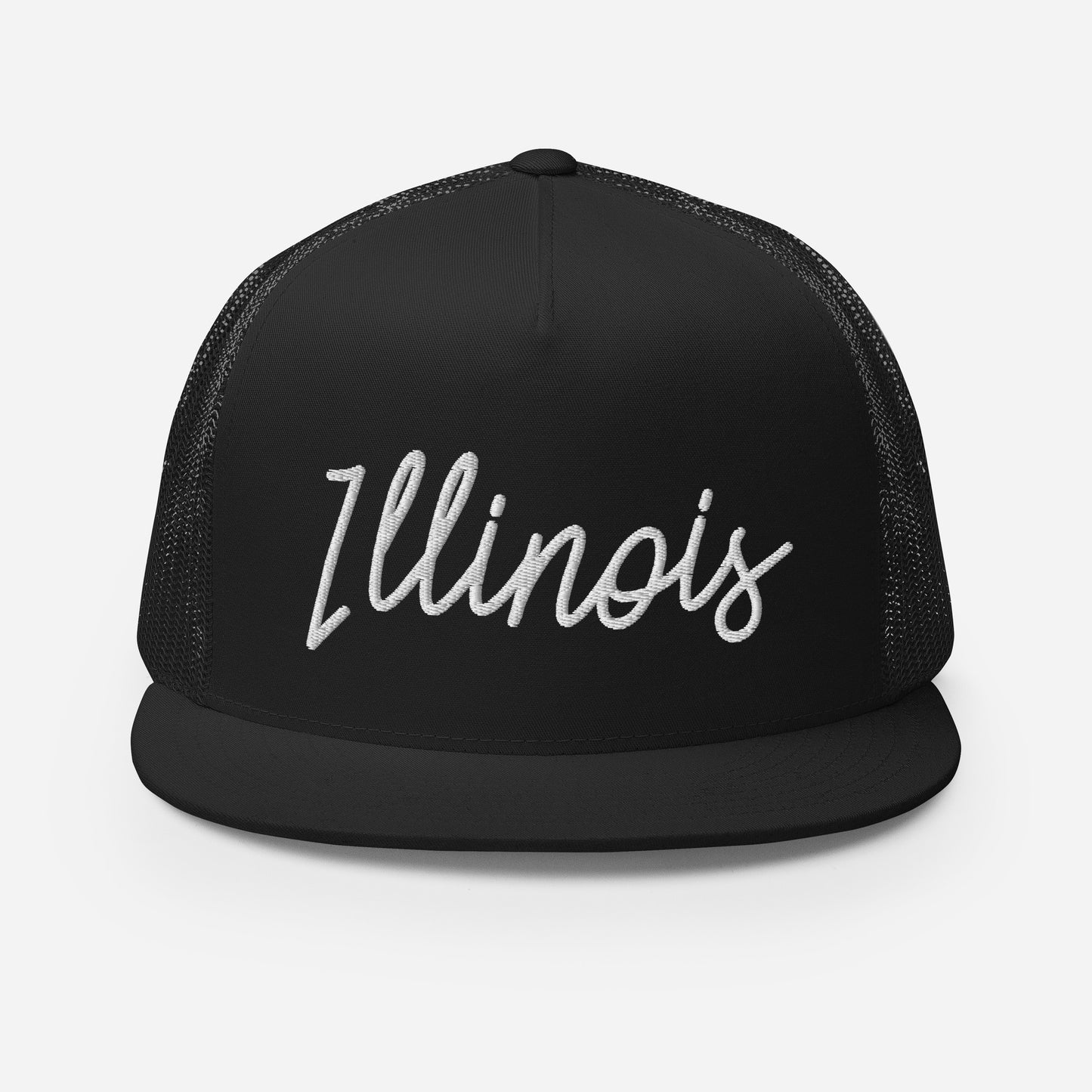 Illinois Retro Script High 5 Panel A-Frame Snapback Trucker Hat