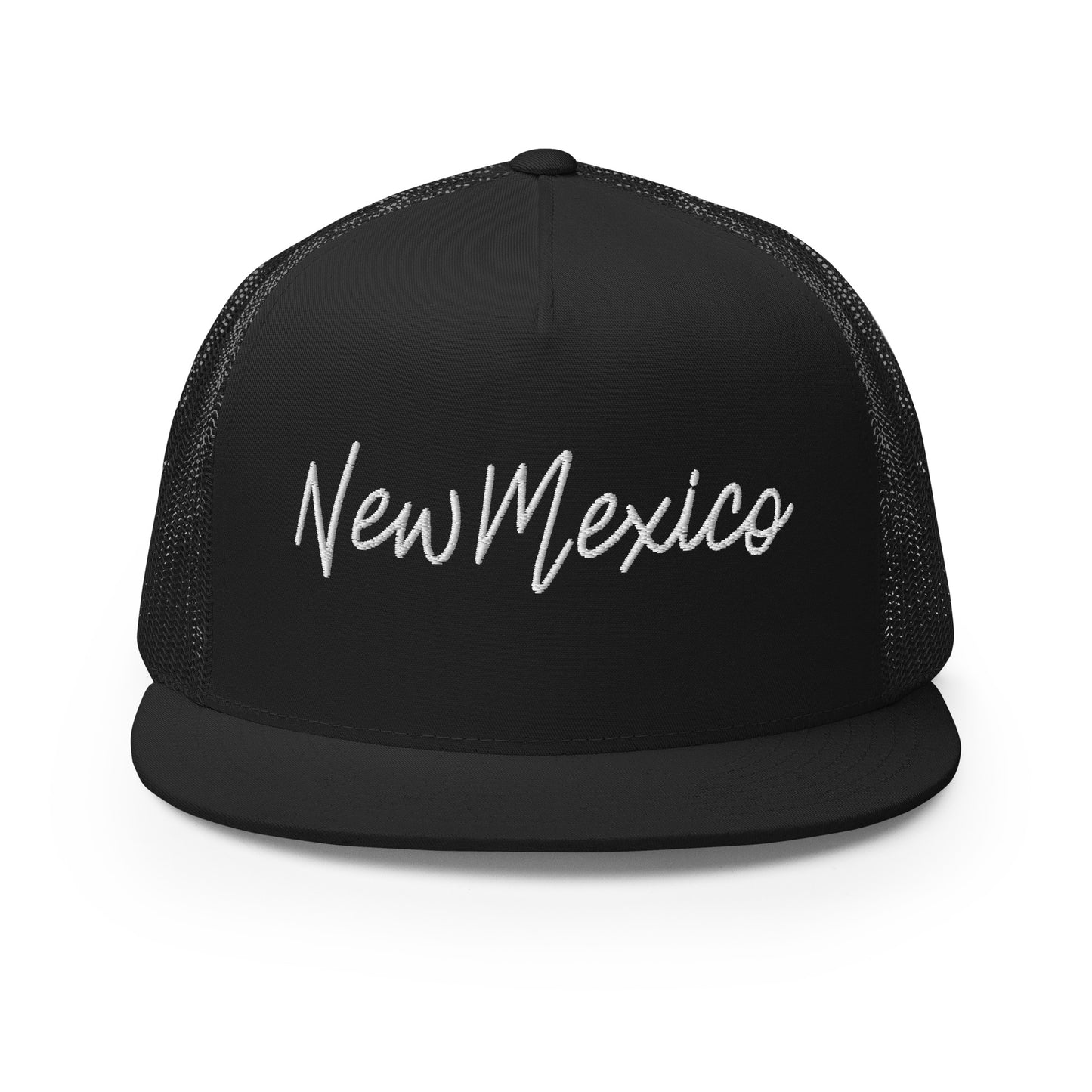 New Mexico Retro Script High 5 Panel A-Frame Snapback Trucker Hat