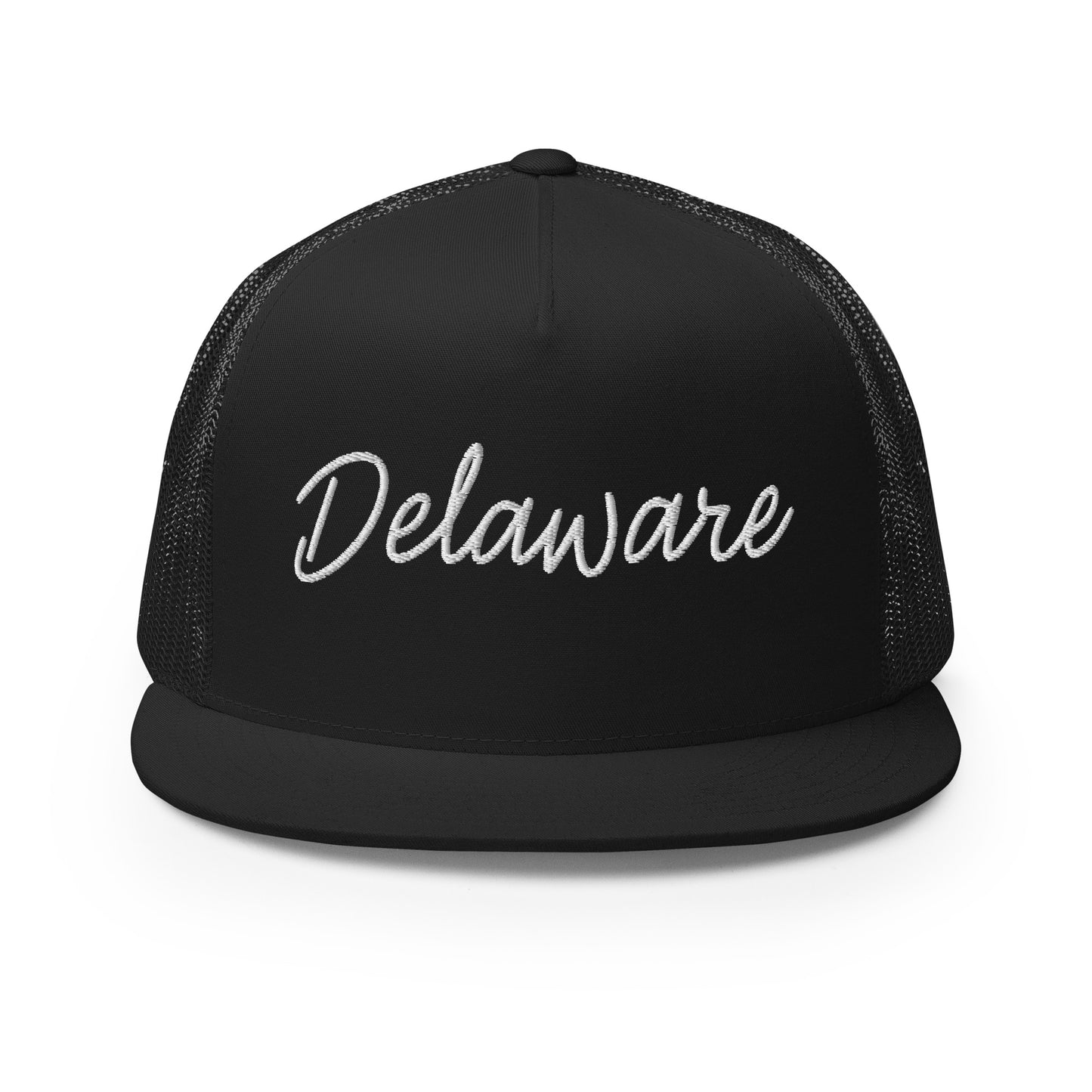 Delaware Retro Script High 5 Panel A-Frame Snapback Trucker Hat