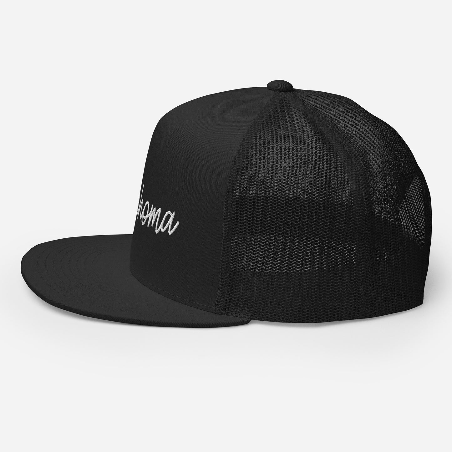 Oklahoma Retro Script High 5 Panel A-Frame Snapback Trucker Hat