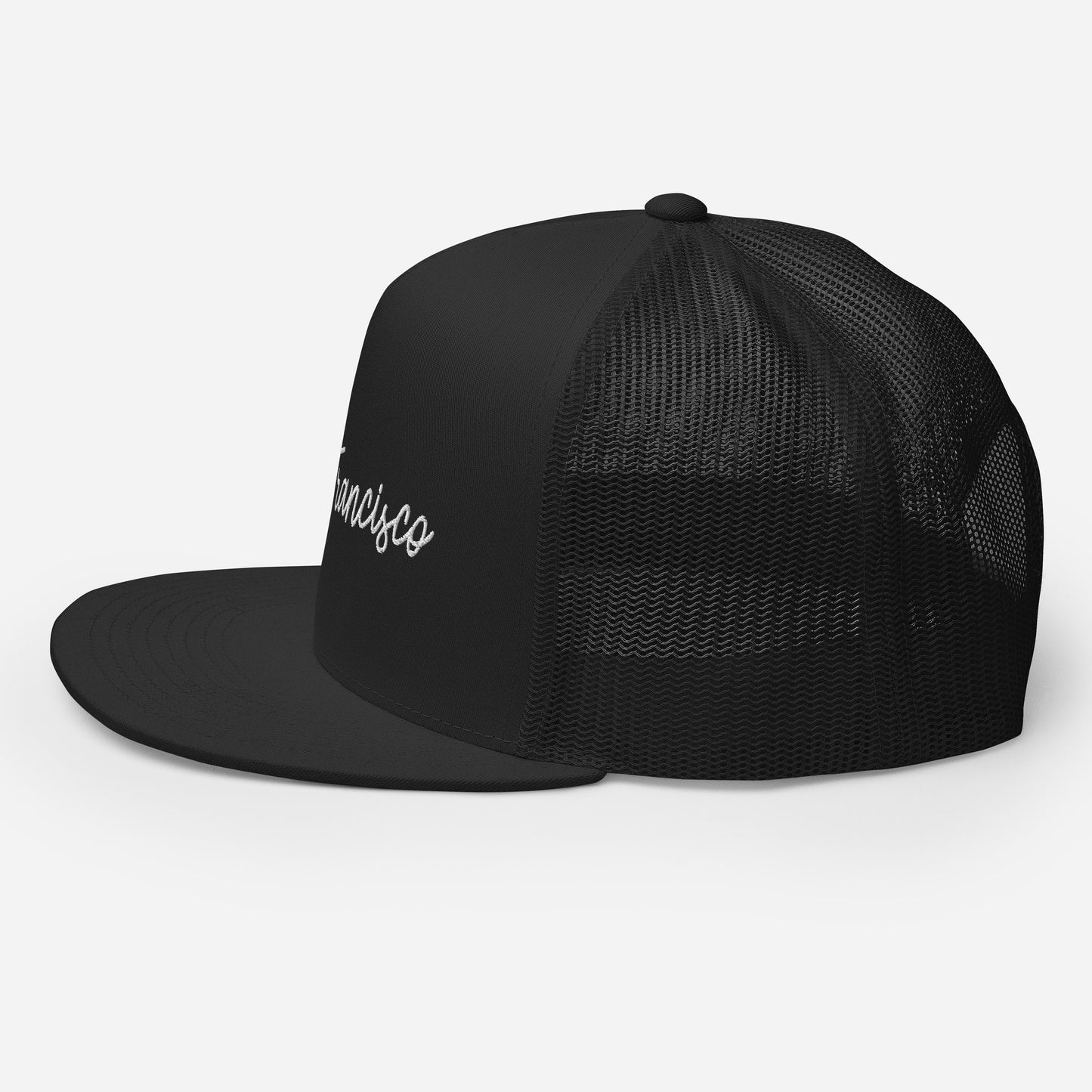 San Francisco Retro Script High 5 Panel A-Frame Snapback Trucker Hat