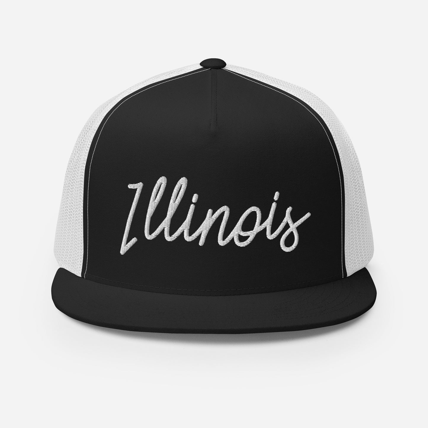 Illinois Retro Script High 5 Panel A-Frame Snapback Trucker Hat