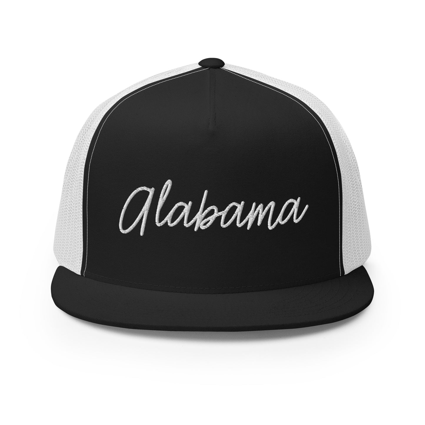Alabama Retro Script High 5 Panel A-Frame Snapback Trucker Hat