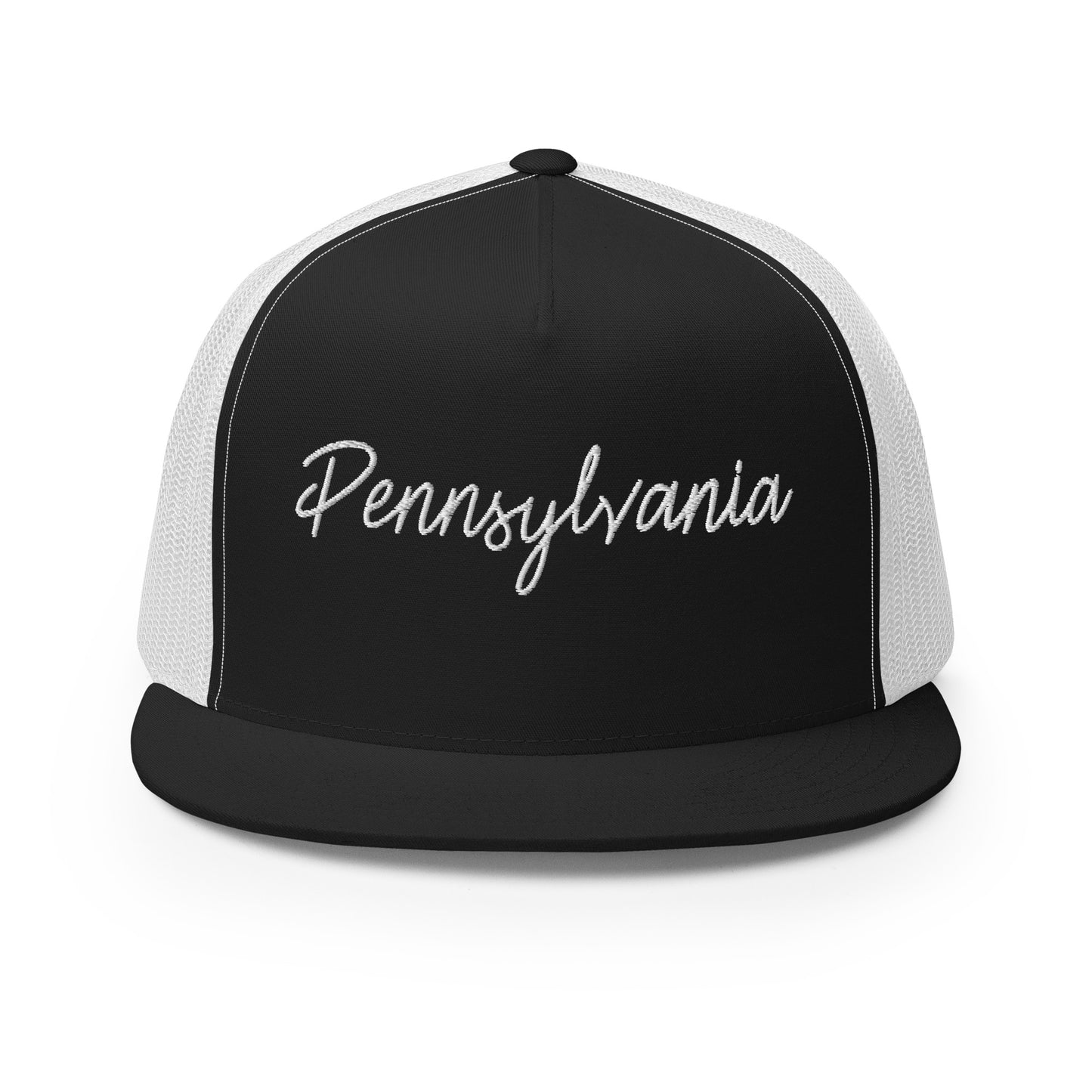 Pennsylvania Retro Script High 5 Panel A-Frame Snapback Trucker Hat