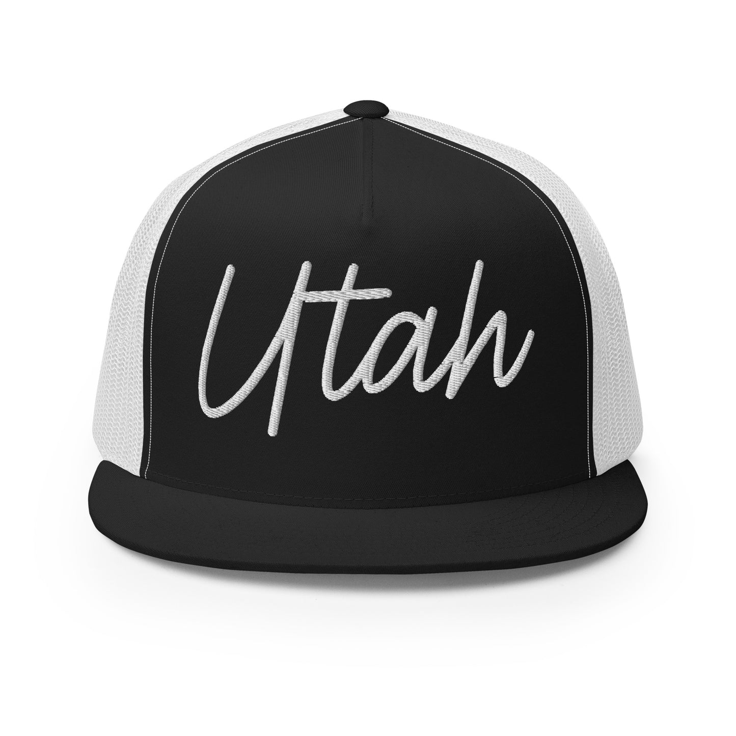 Utah Retro Script High 5 Panel A-Frame Snapback Trucker Hat