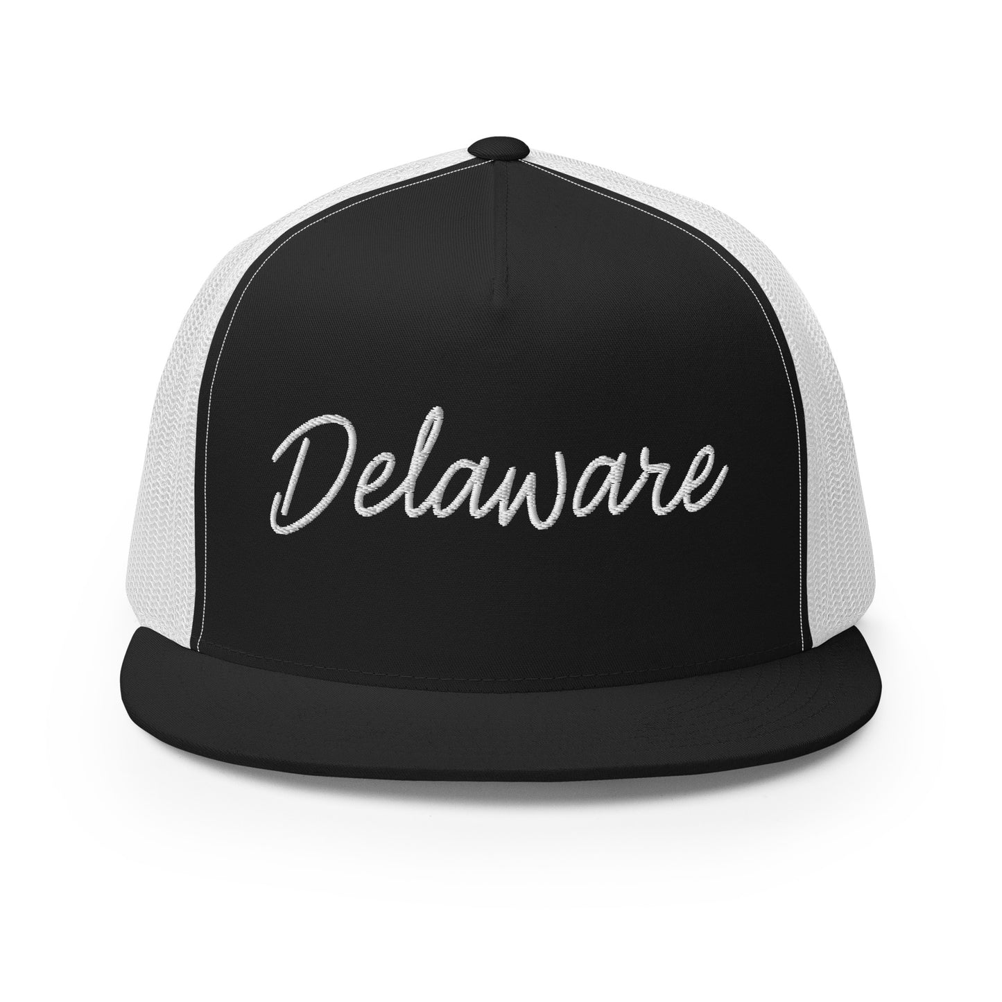Delaware Retro Script High 5 Panel A-Frame Snapback Trucker Hat