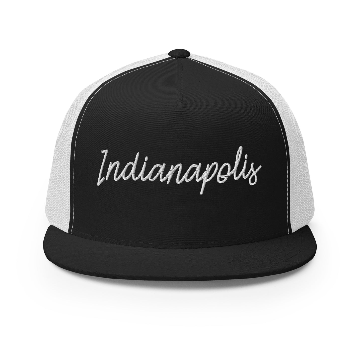 Indianapolis Retro Script High 5 Panel A-Frame Snapback Trucker Hat