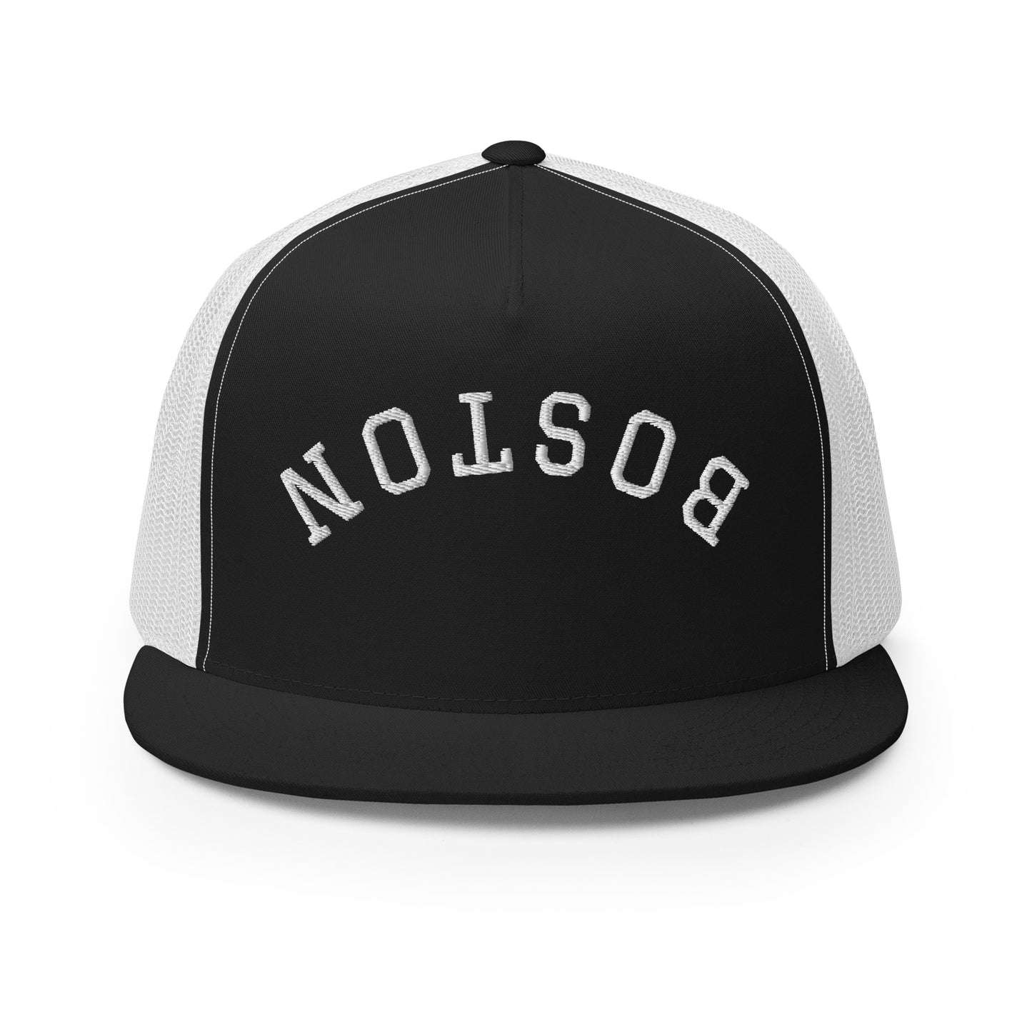 Boston Upside Down Arch High 5 Panel A-Frame Snapback Trucker Hat