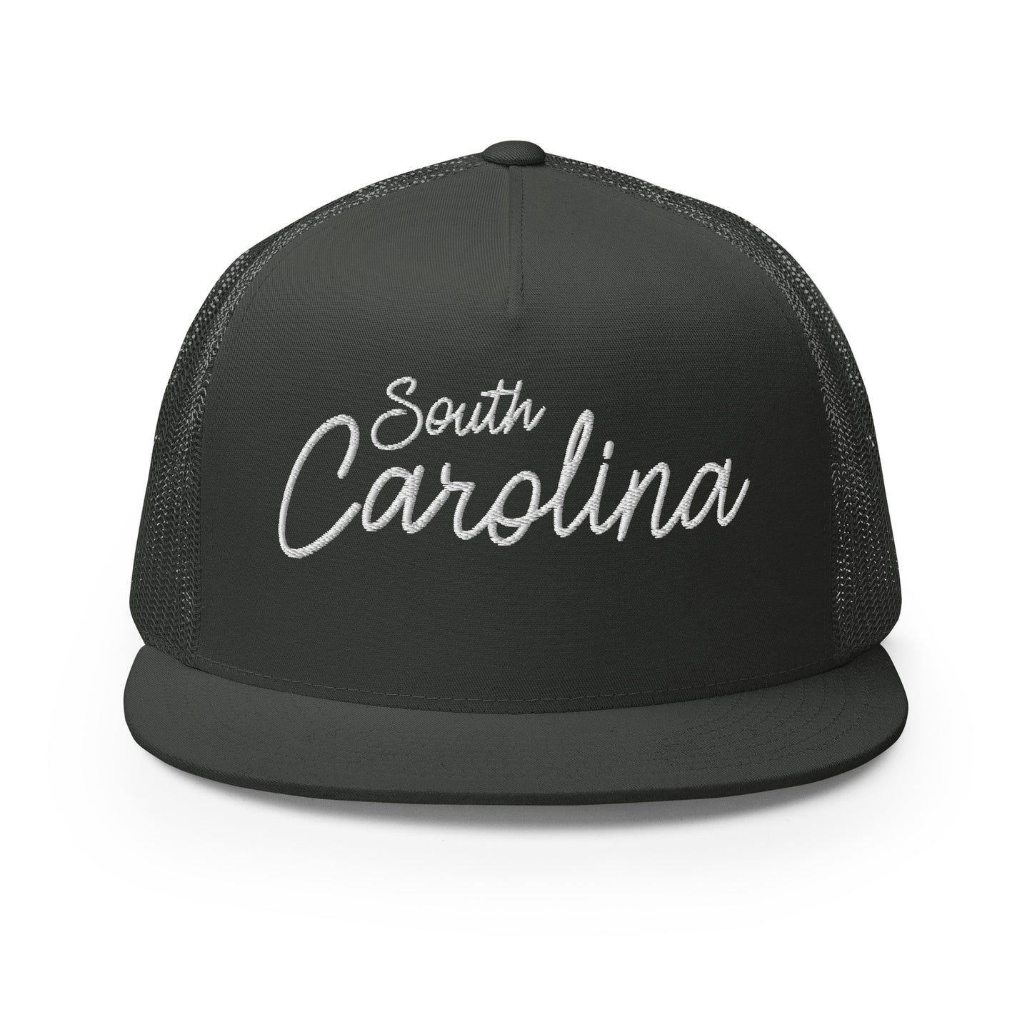 South Carolina Retro Script High 5 Panel A-Frame Snapback Trucker Hat