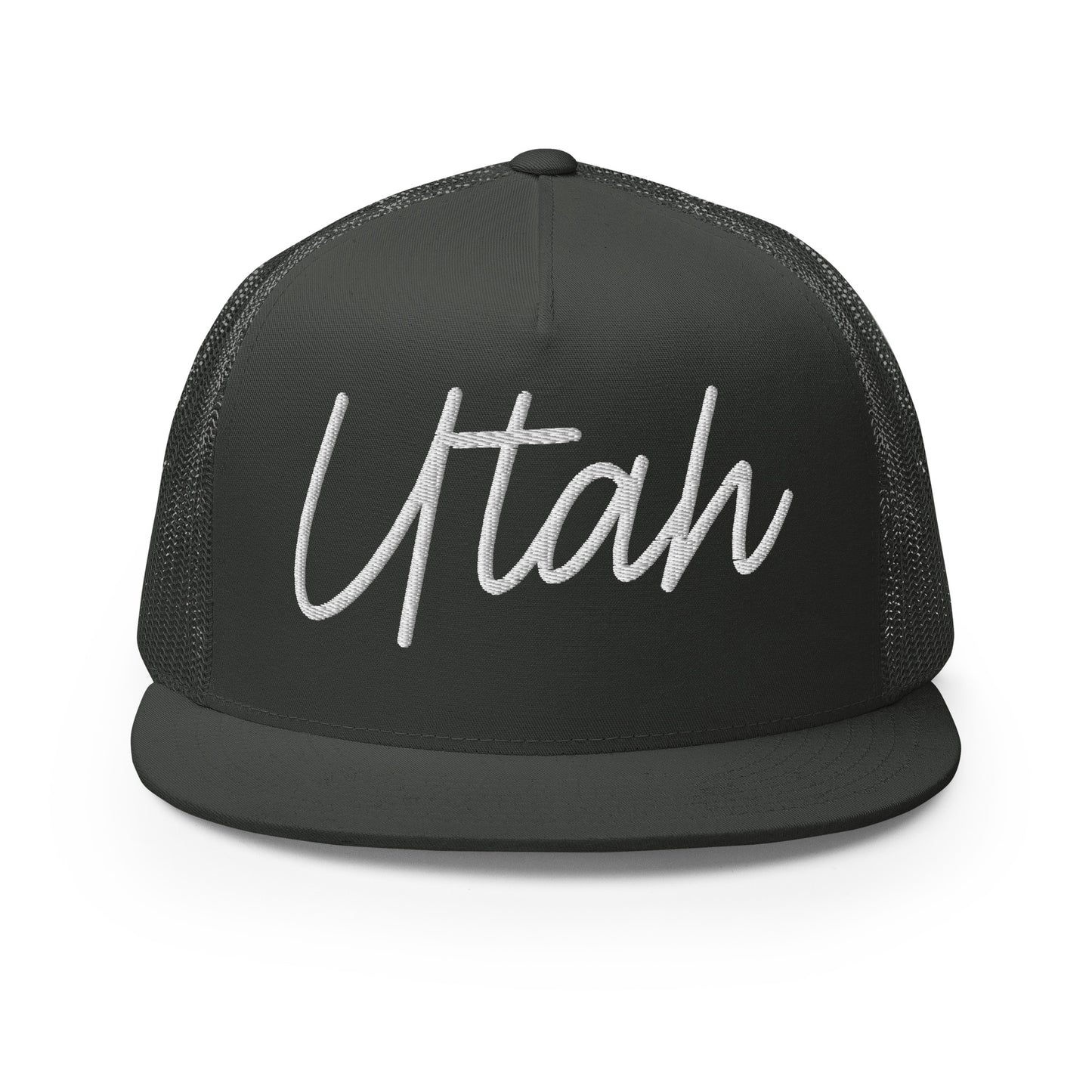 Utah Retro Script High 5 Panel A-Frame Snapback Trucker Hat