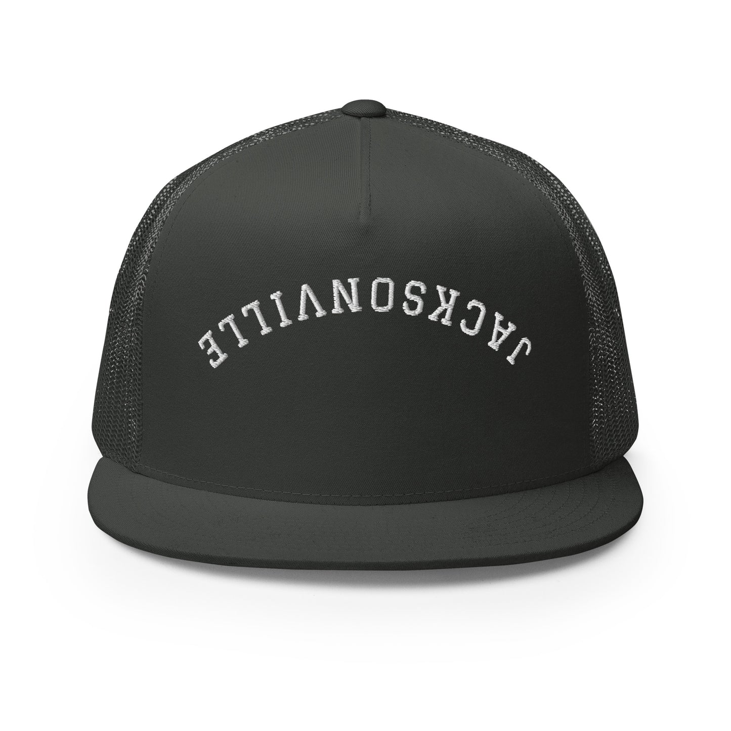 Jacksonville Upside Down Arch High 5 Panel A-Frame Snapback Trucker Hat