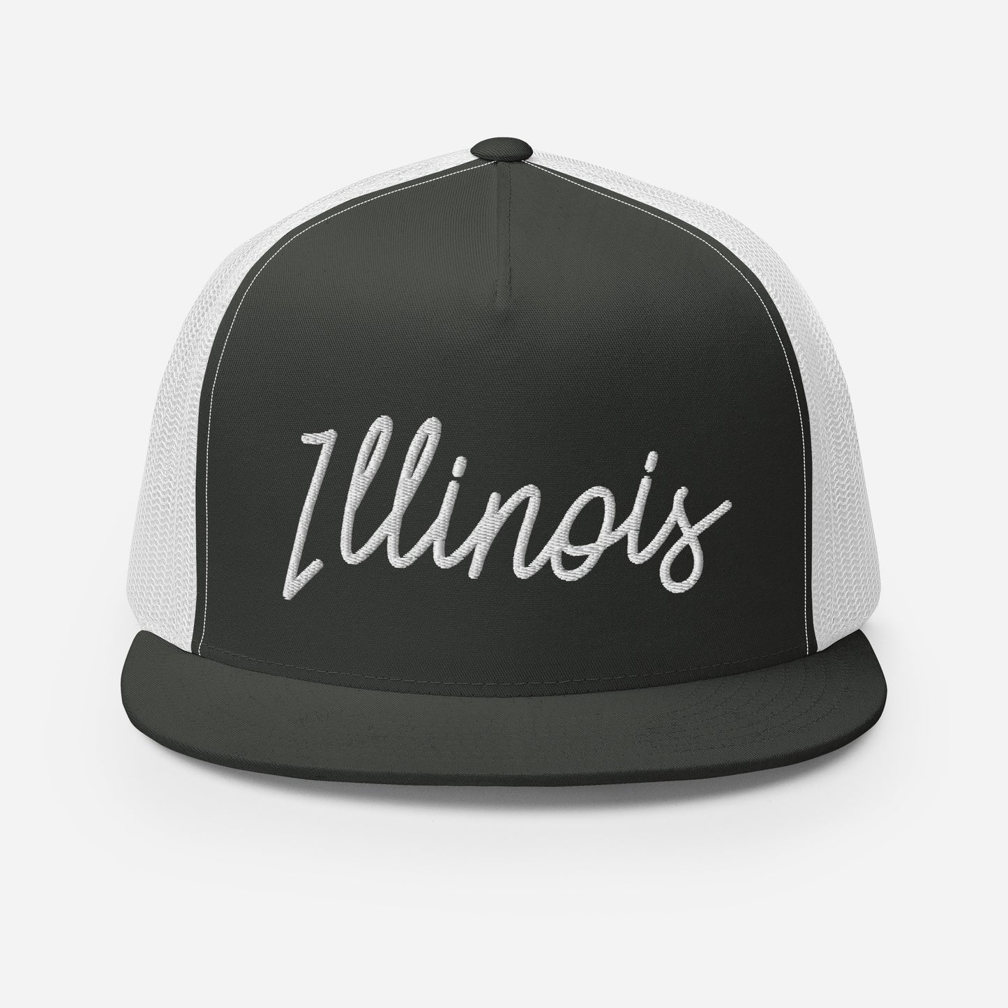 Illinois Retro Script High 5 Panel A-Frame Snapback Trucker Hat