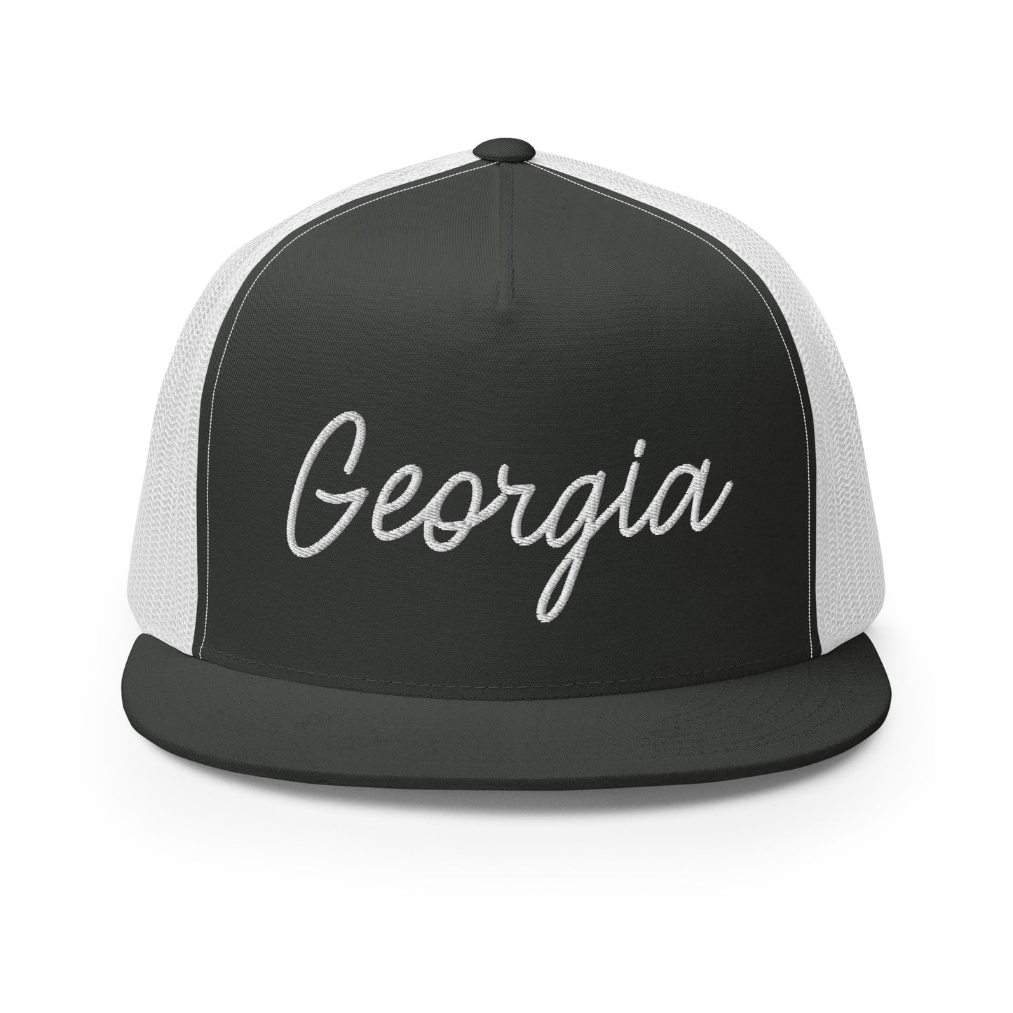 Georgia Retro Script High 5 Panel A-Frame Snapback Trucker Hat