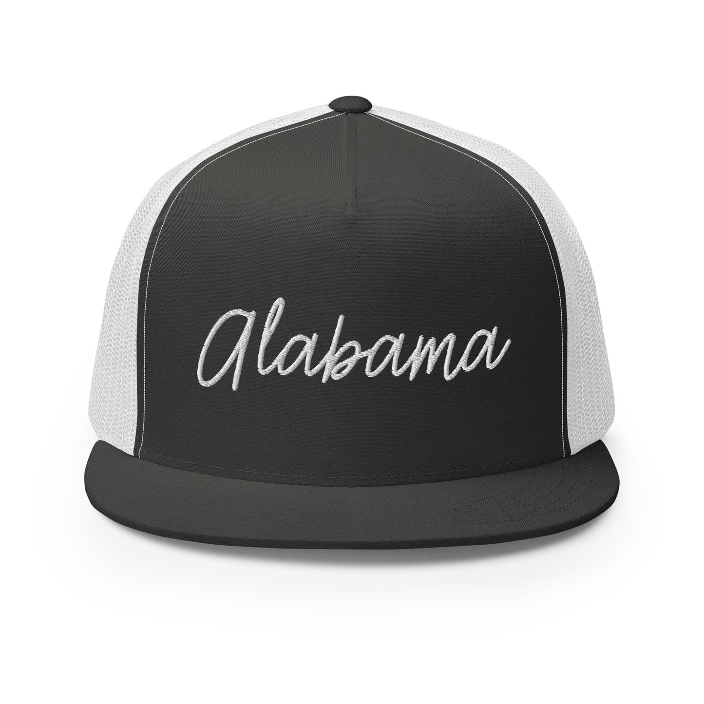 Alabama Retro Script High 5 Panel A-Frame Snapback Trucker Hat