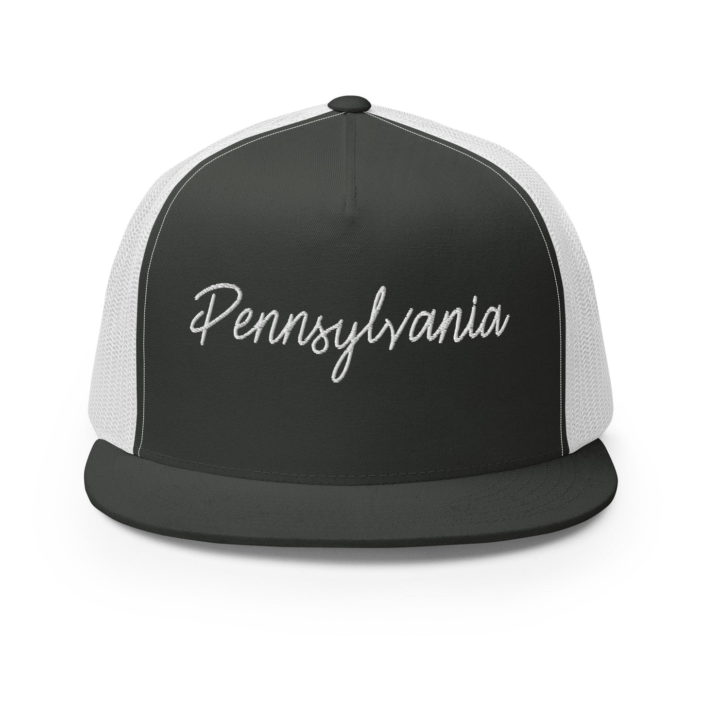 Pennsylvania Retro Script High 5 Panel A-Frame Snapback Trucker Hat