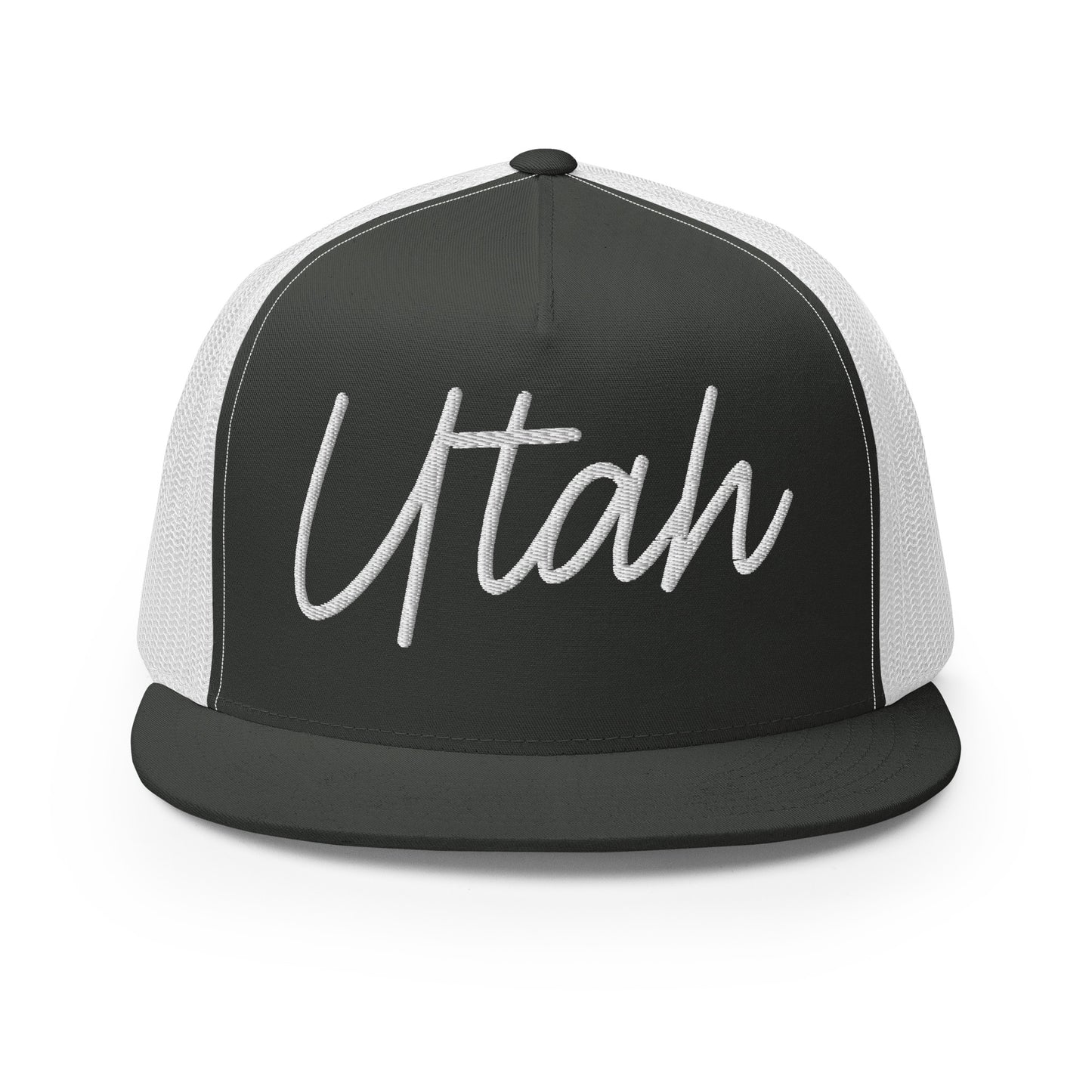 Utah Retro Script High 5 Panel A-Frame Snapback Trucker Hat