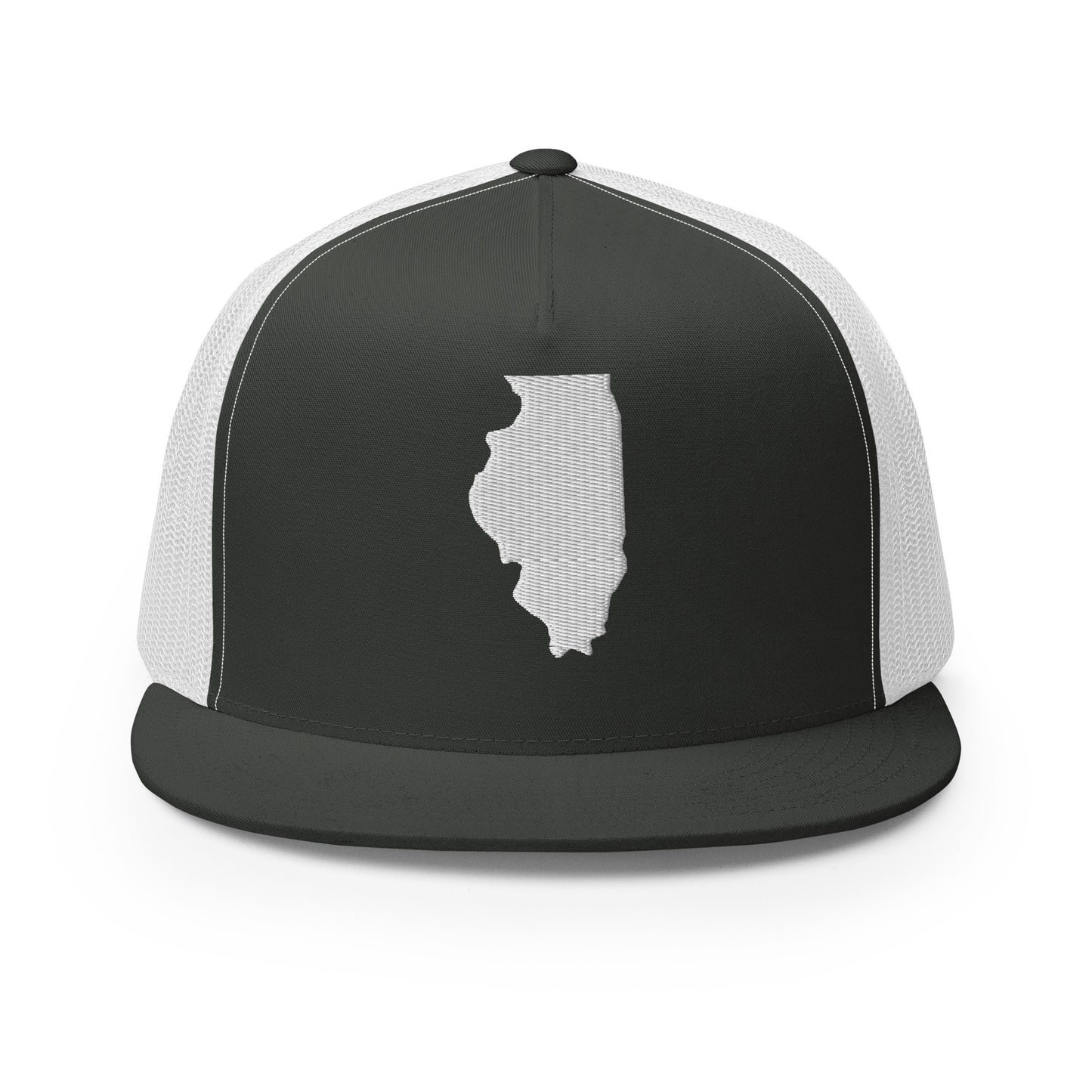 Illinois State Silhouette High 5 Panel A-Frame Snapback Trucker Hat
