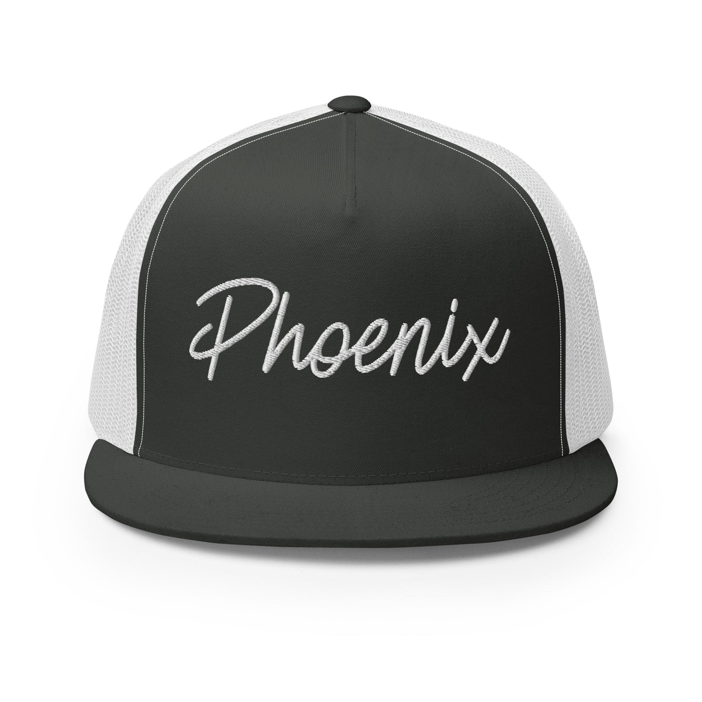 Phoenix Retro Script High 5 Panel A-Frame Snapback Trucker Hat