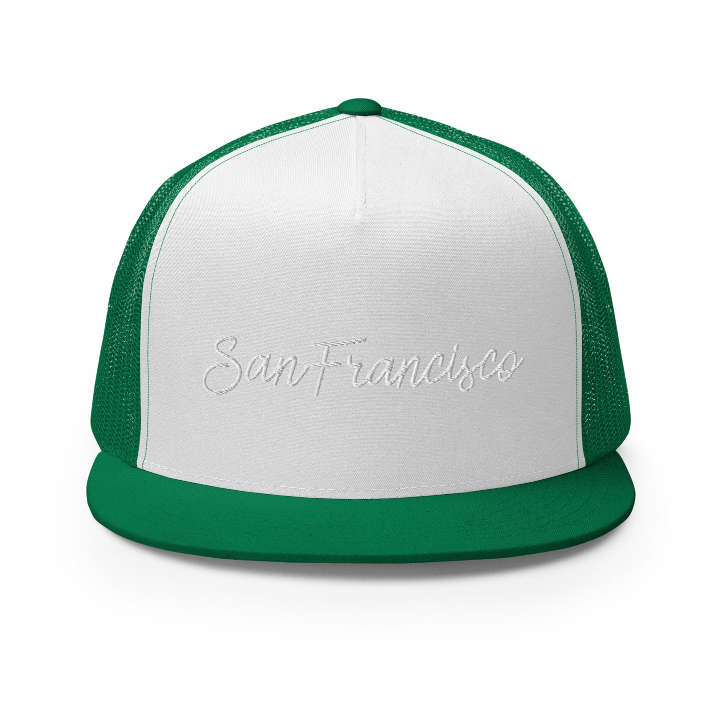 San Francisco Retro Script High 5 Panel A-Frame Snapback Trucker Hat