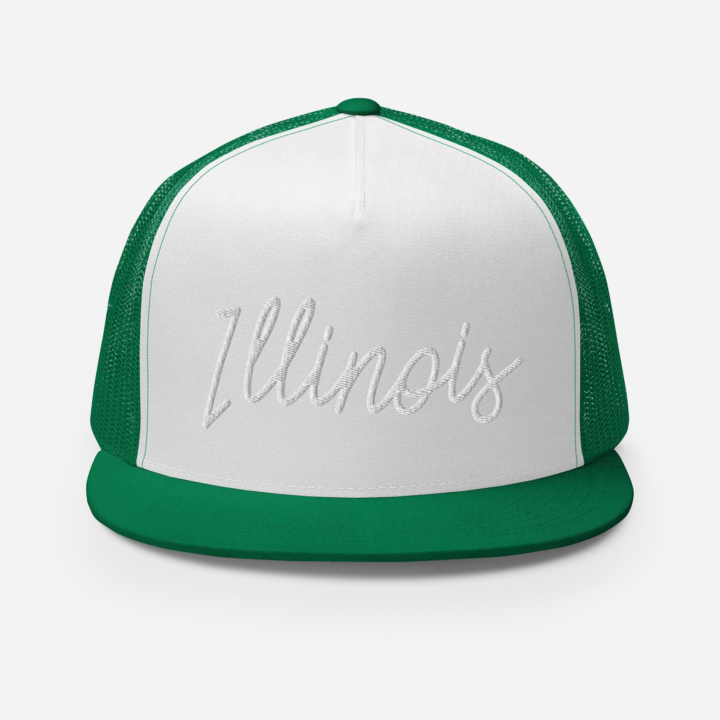 Illinois Retro Script High 5 Panel A-Frame Snapback Trucker Hat