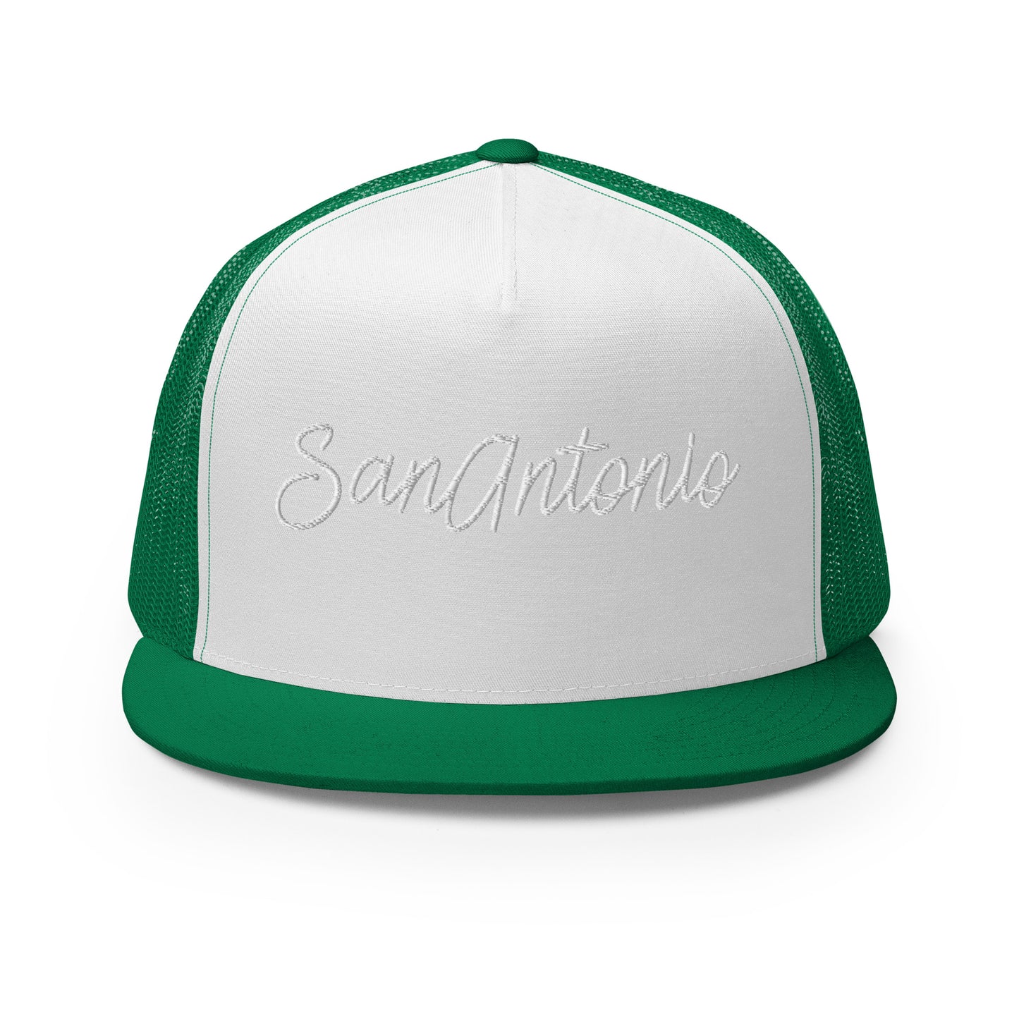 San Antonio Retro Script High 5 Panel A-Frame Snapback Trucker Hat