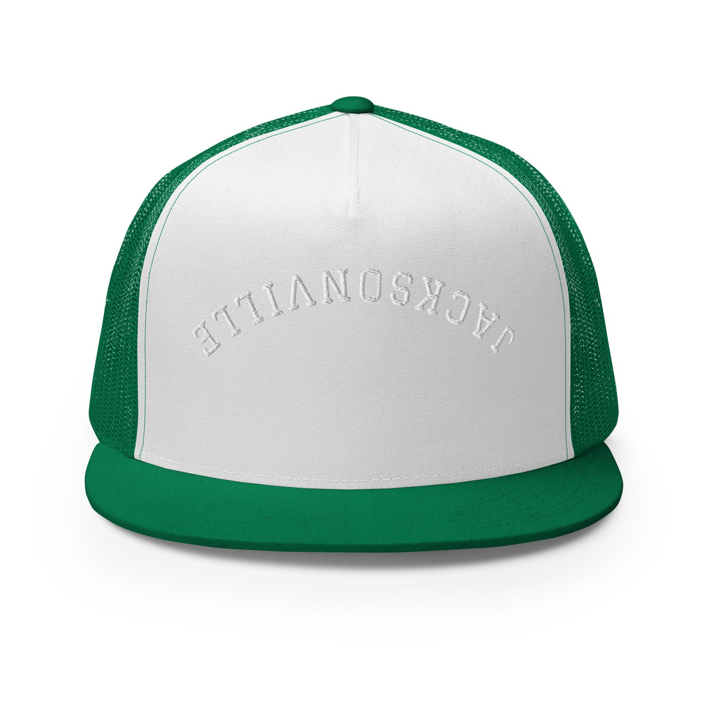 Jacksonville Upside Down Arch High 5 Panel A-Frame Snapback Trucker Hat