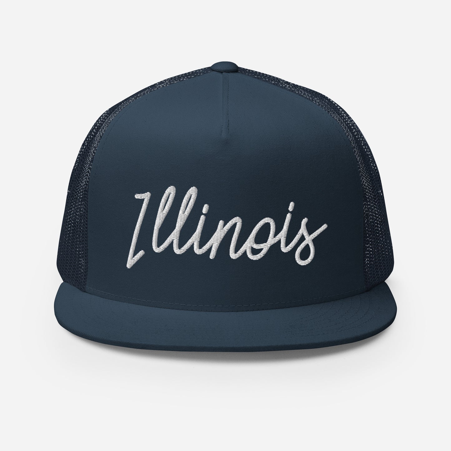 Illinois Retro Script High 5 Panel A-Frame Snapback Trucker Hat