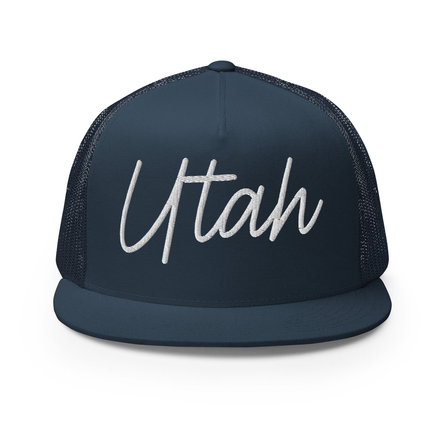 Utah Retro Script High 5 Panel A-Frame Snapback Trucker Hat