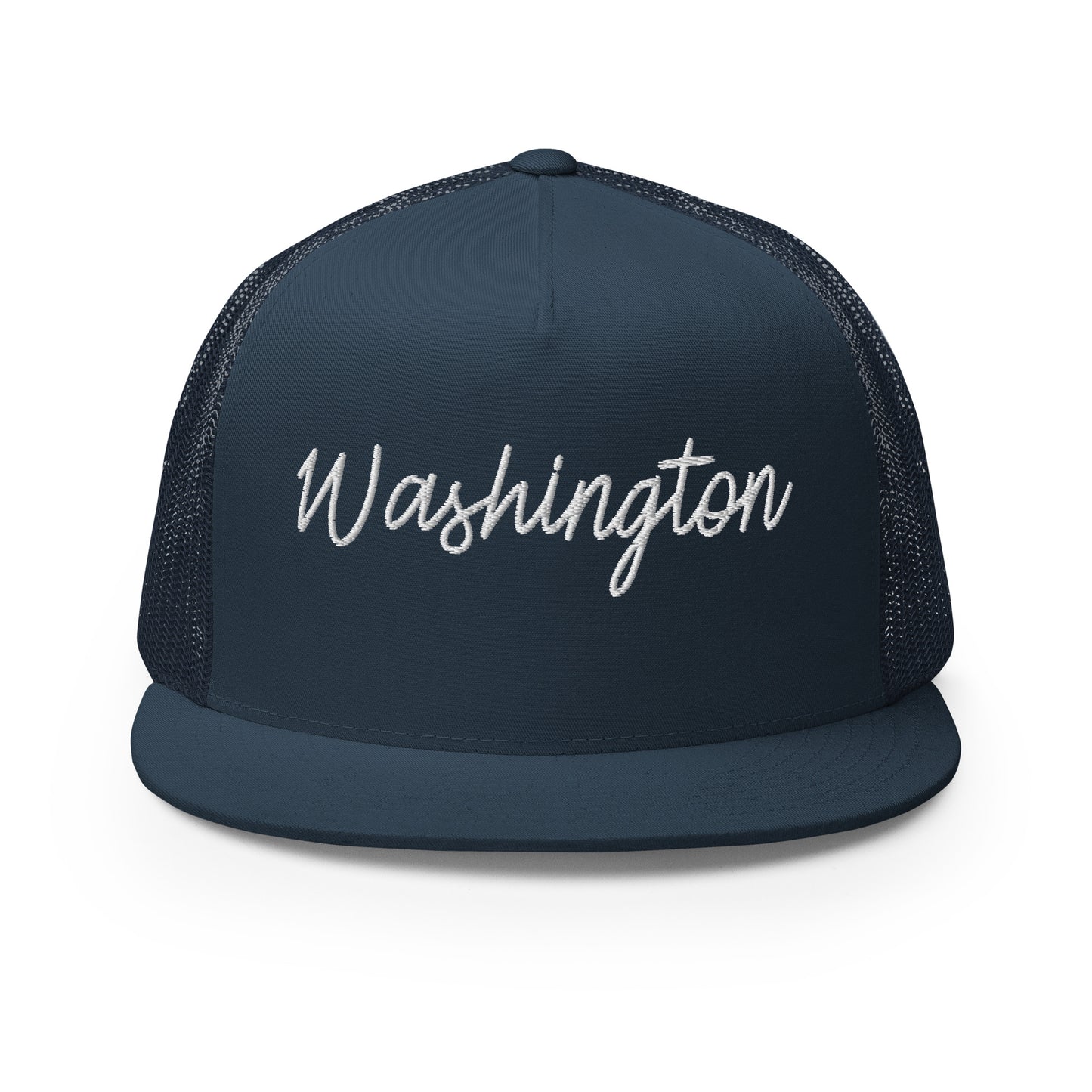 Washington Retro Script High 5 Panel A-Frame Snapback Trucker Hat