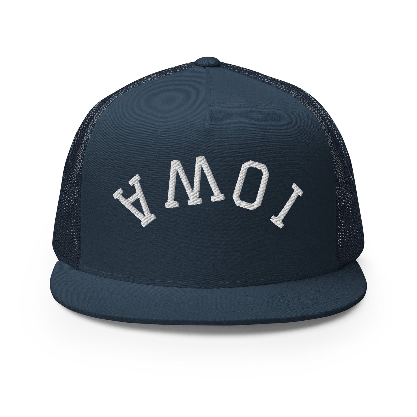 Iowa Upside Down Arch High 5 Panel A-Frame Snapback Trucker Hat