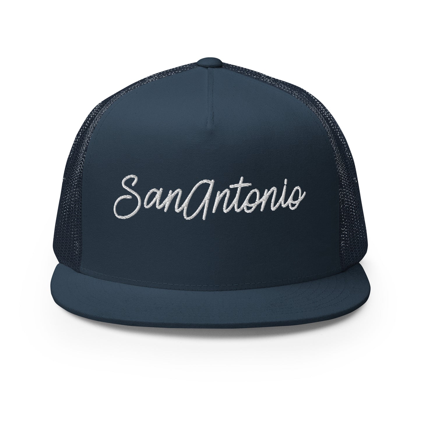 San Antonio Retro Script High 5 Panel A-Frame Snapback Trucker Hat