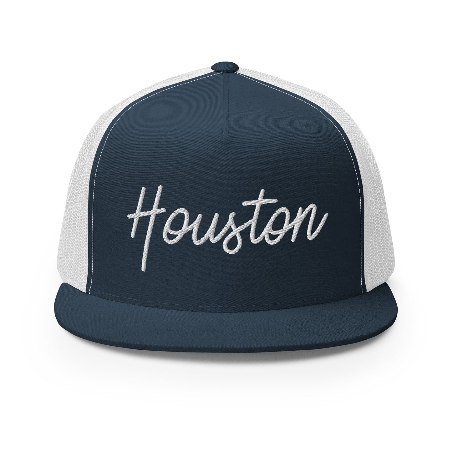 Houston Retro Script High 5 Panel A-Frame Snapback Trucker Hat