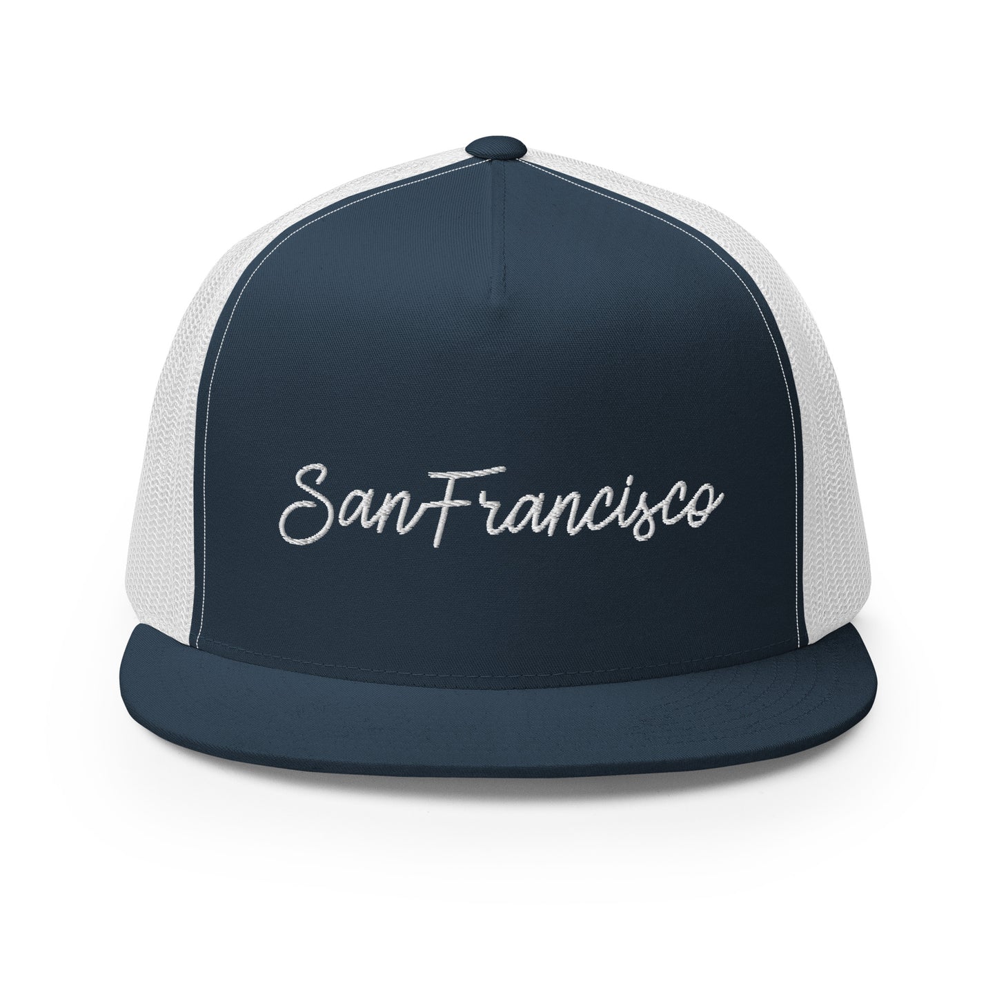 San Francisco Retro Script High 5 Panel A-Frame Snapback Trucker Hat