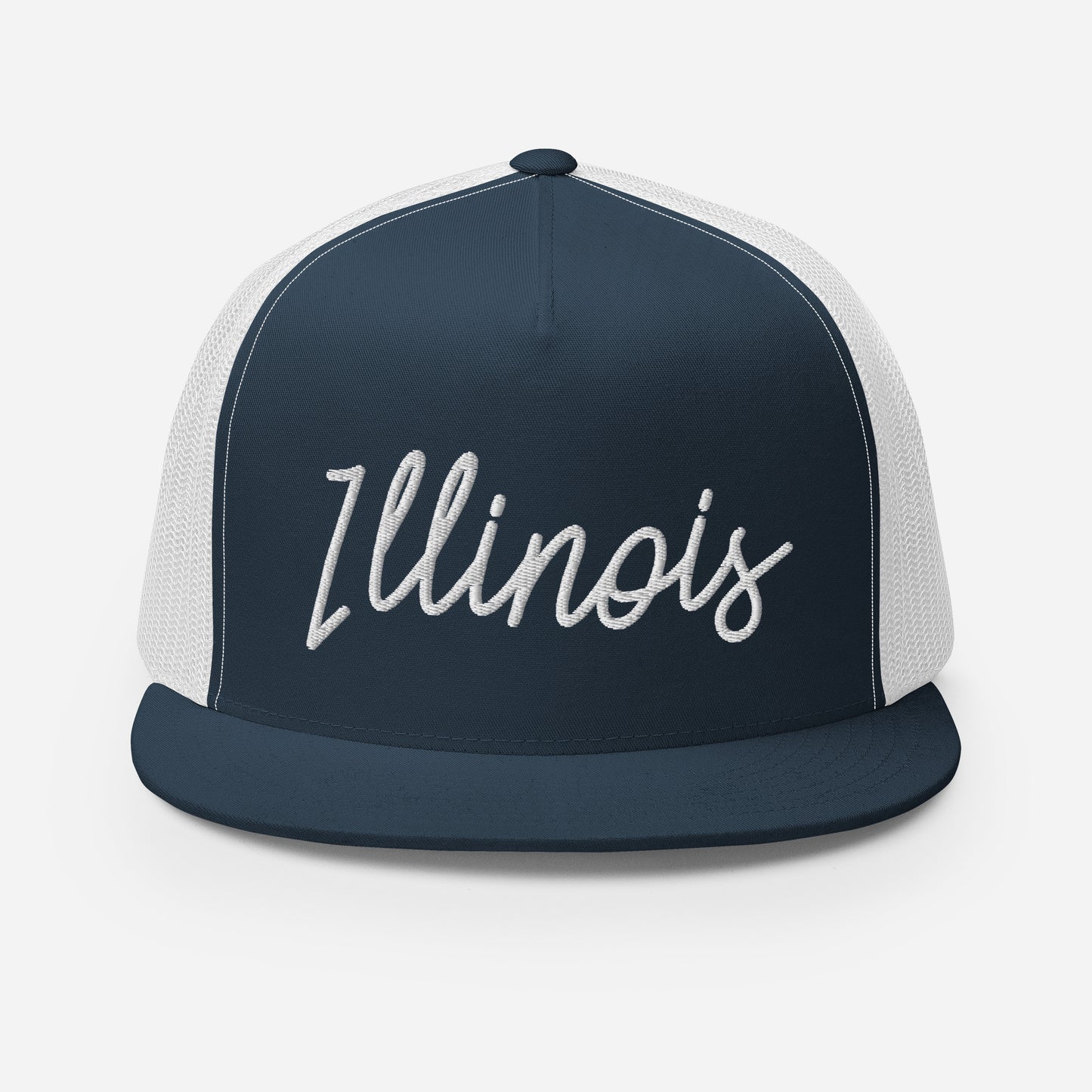 Illinois Retro Script High 5 Panel A-Frame Snapback Trucker Hat
