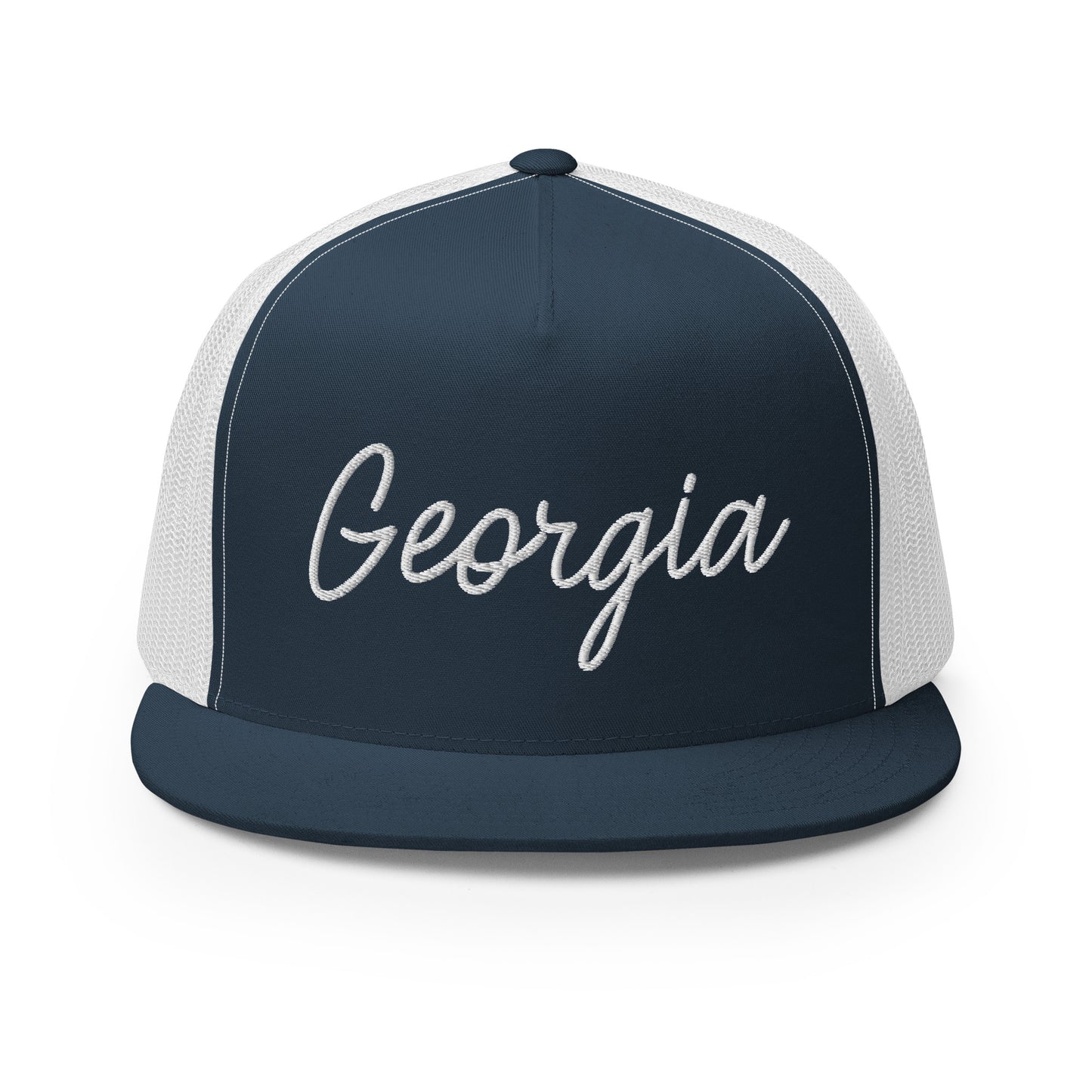 Georgia Retro Script High 5 Panel A-Frame Snapback Trucker Hat