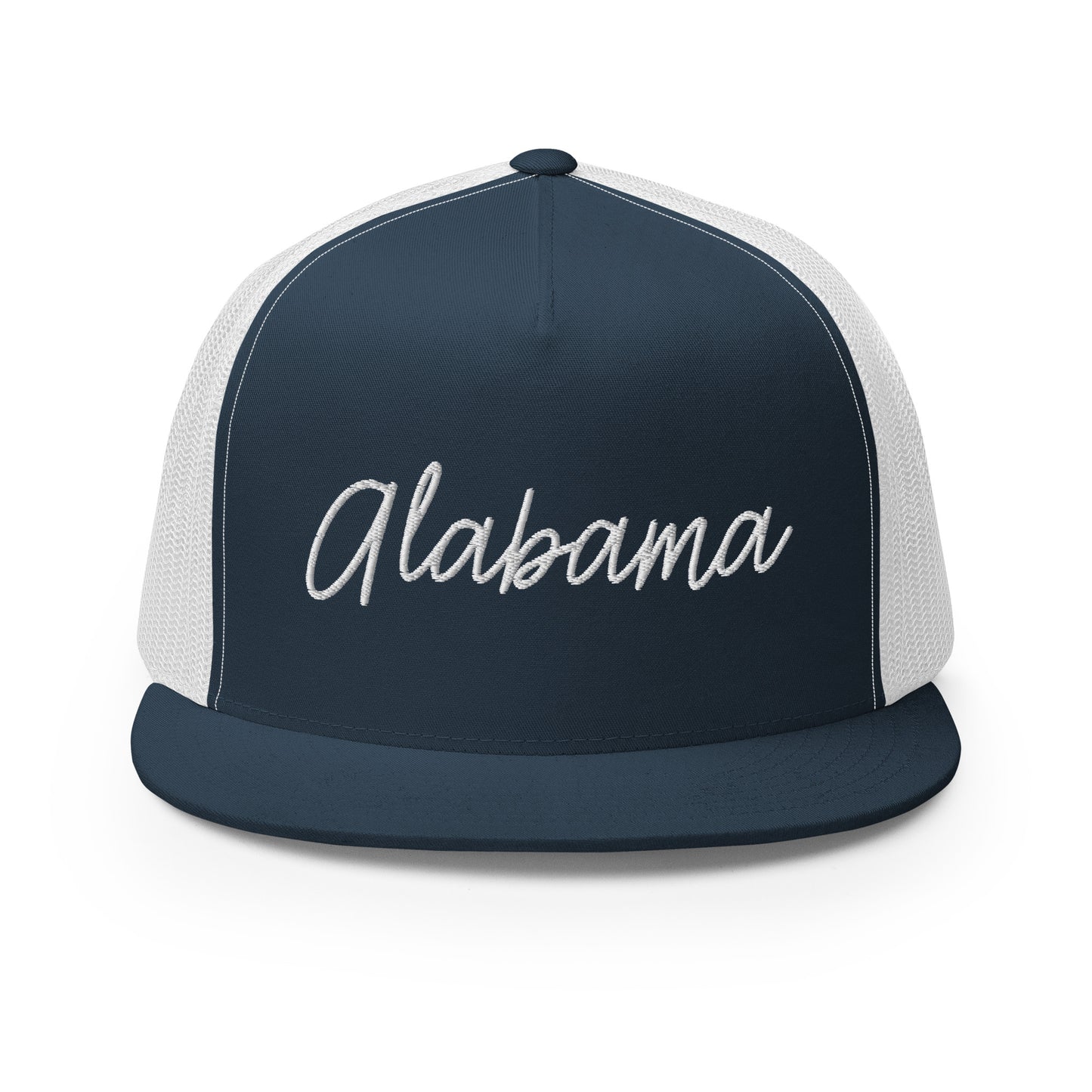 Alabama Retro Script High 5 Panel A-Frame Snapback Trucker Hat