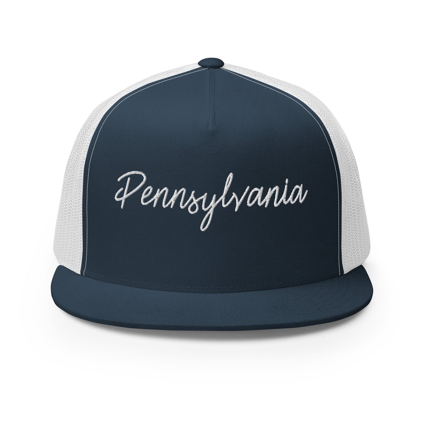 Pennsylvania Retro Script High 5 Panel A-Frame Snapback Trucker Hat
