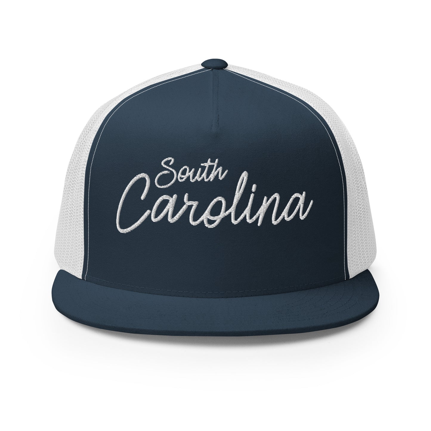 South Carolina Retro Script High 5 Panel A-Frame Snapback Trucker Hat