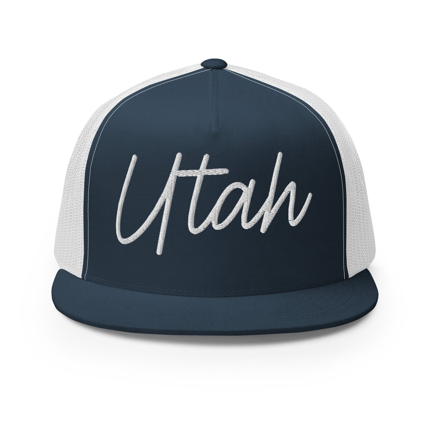 Utah Retro Script High 5 Panel A-Frame Snapback Trucker Hat