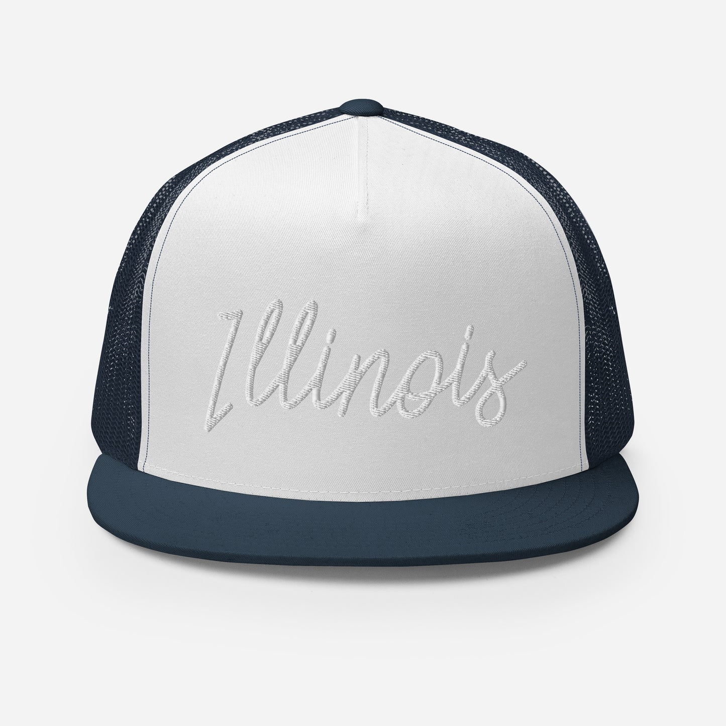 Illinois Retro Script High 5 Panel A-Frame Snapback Trucker Hat