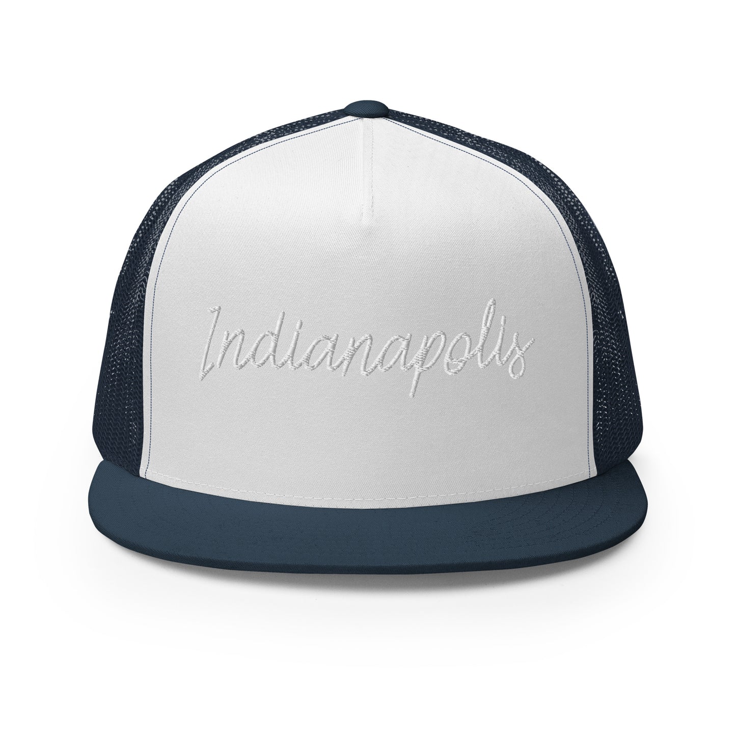 Indianapolis Retro Script High 5 Panel A-Frame Snapback Trucker Hat
