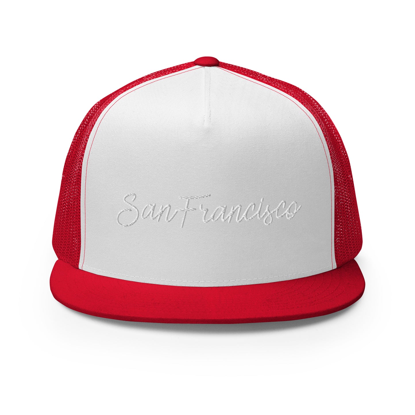 San Francisco Retro Script High 5 Panel A-Frame Snapback Trucker Hat