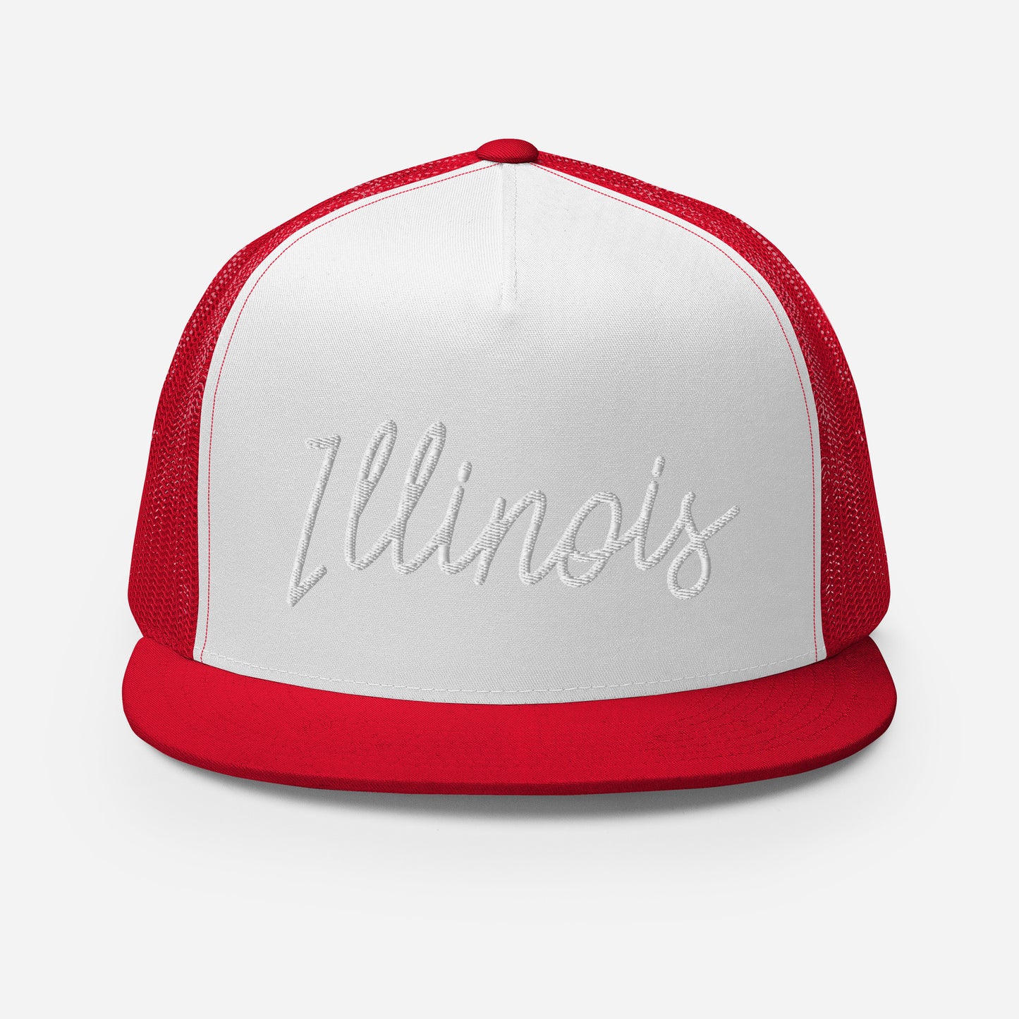 Illinois Retro Script High 5 Panel A-Frame Snapback Trucker Hat