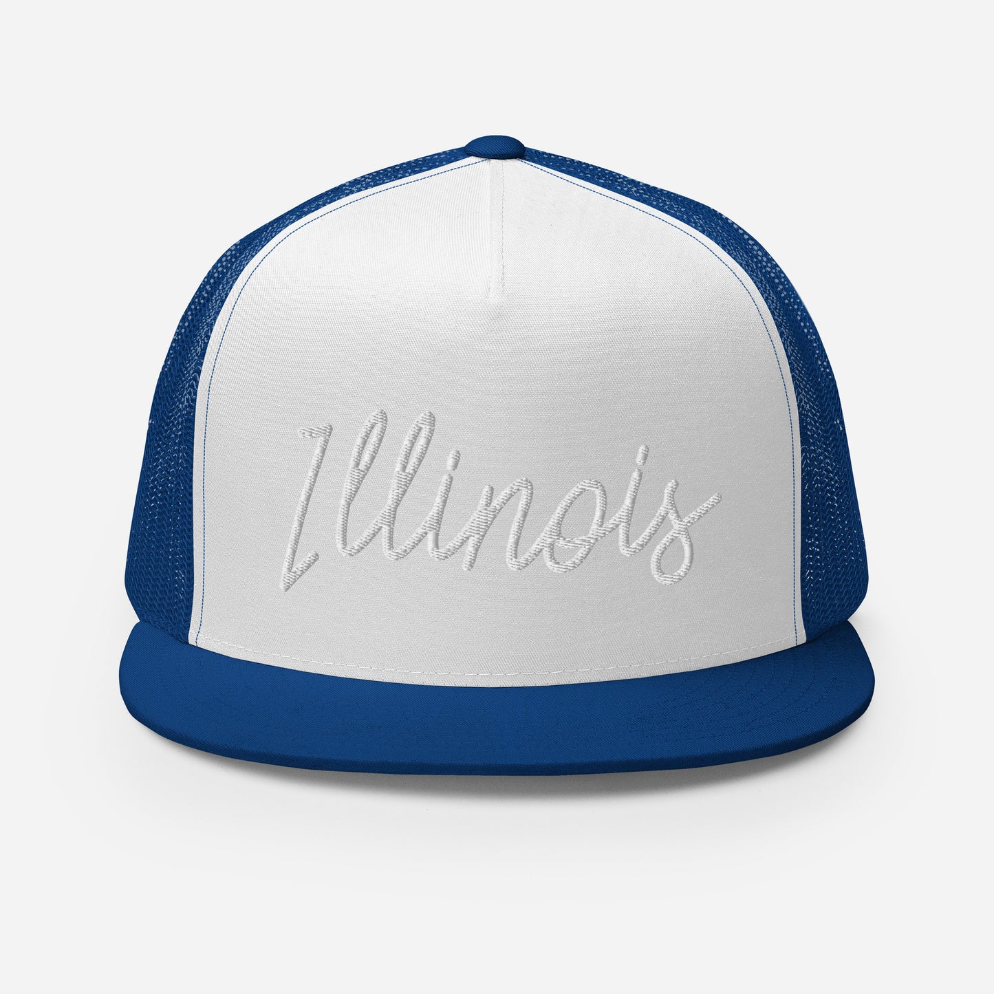 Illinois Retro Script High 5 Panel A-Frame Snapback Trucker Hat