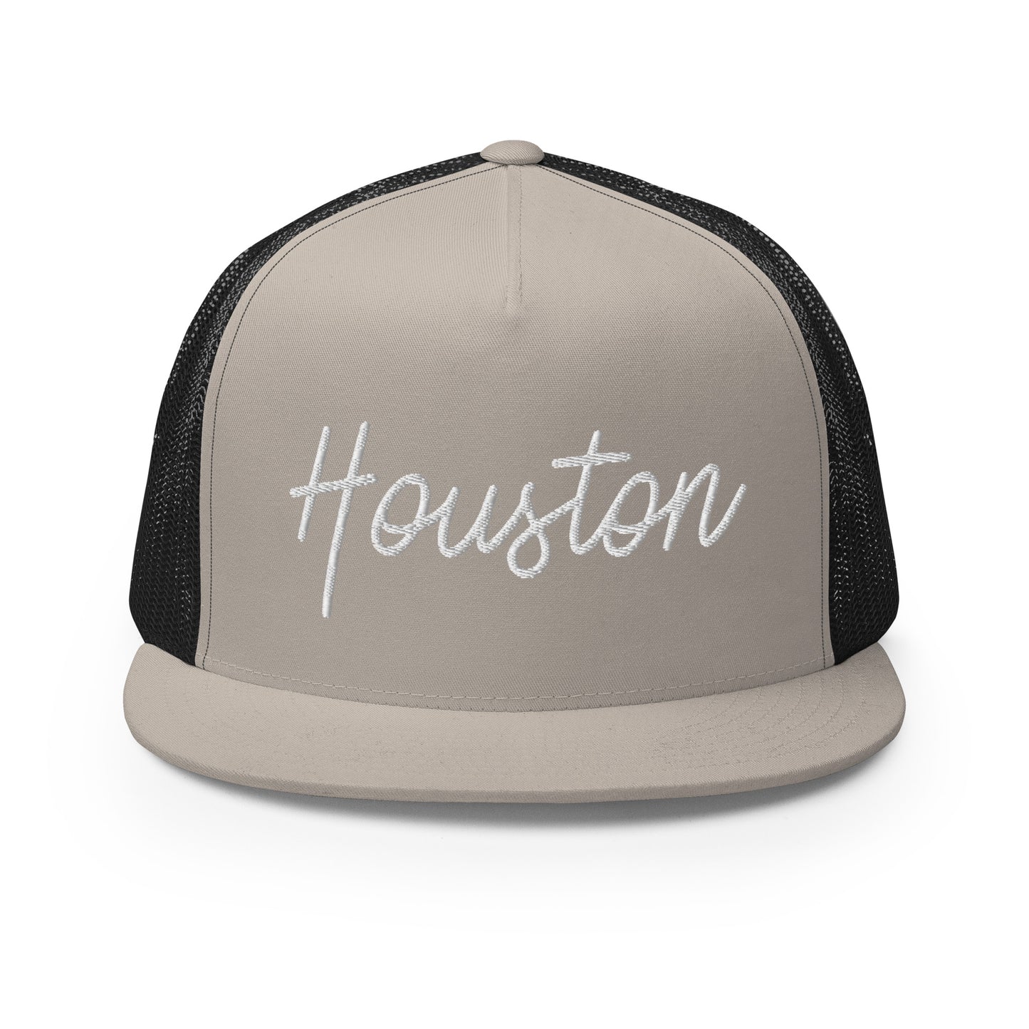 Houston Retro Script High 5 Panel A-Frame Snapback Trucker Hat