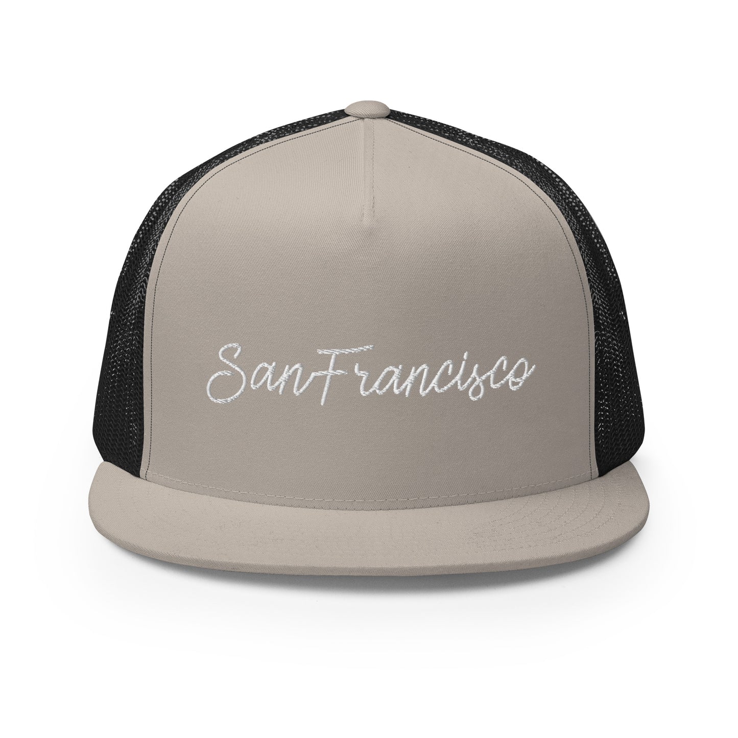 San Francisco Retro Script High 5 Panel A-Frame Snapback Trucker Hat