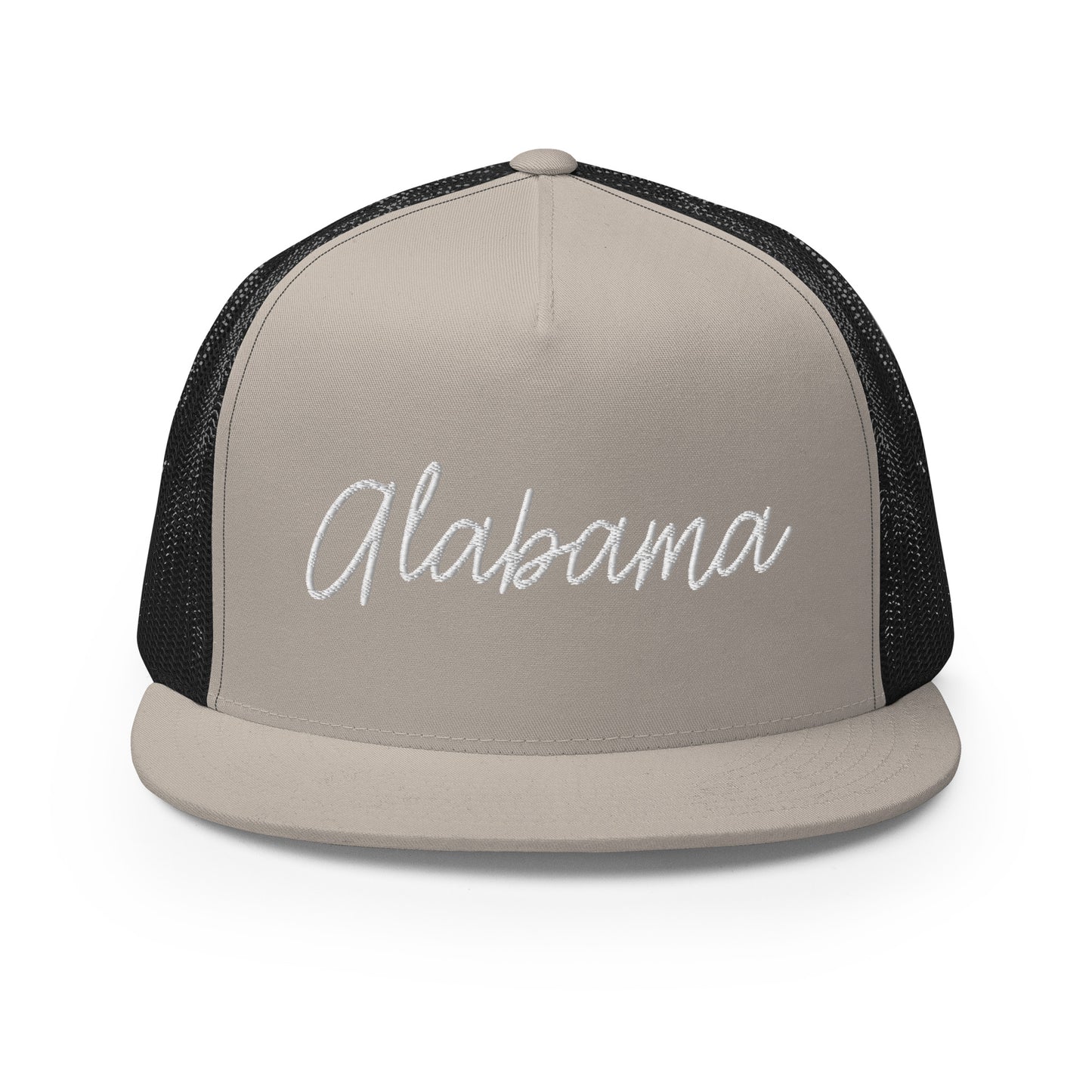 Alabama Retro Script High 5 Panel A-Frame Snapback Trucker Hat