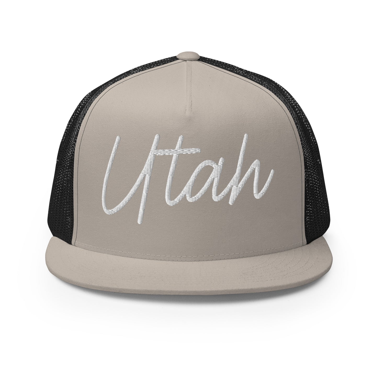 Utah Retro Script High 5 Panel A-Frame Snapback Trucker Hat