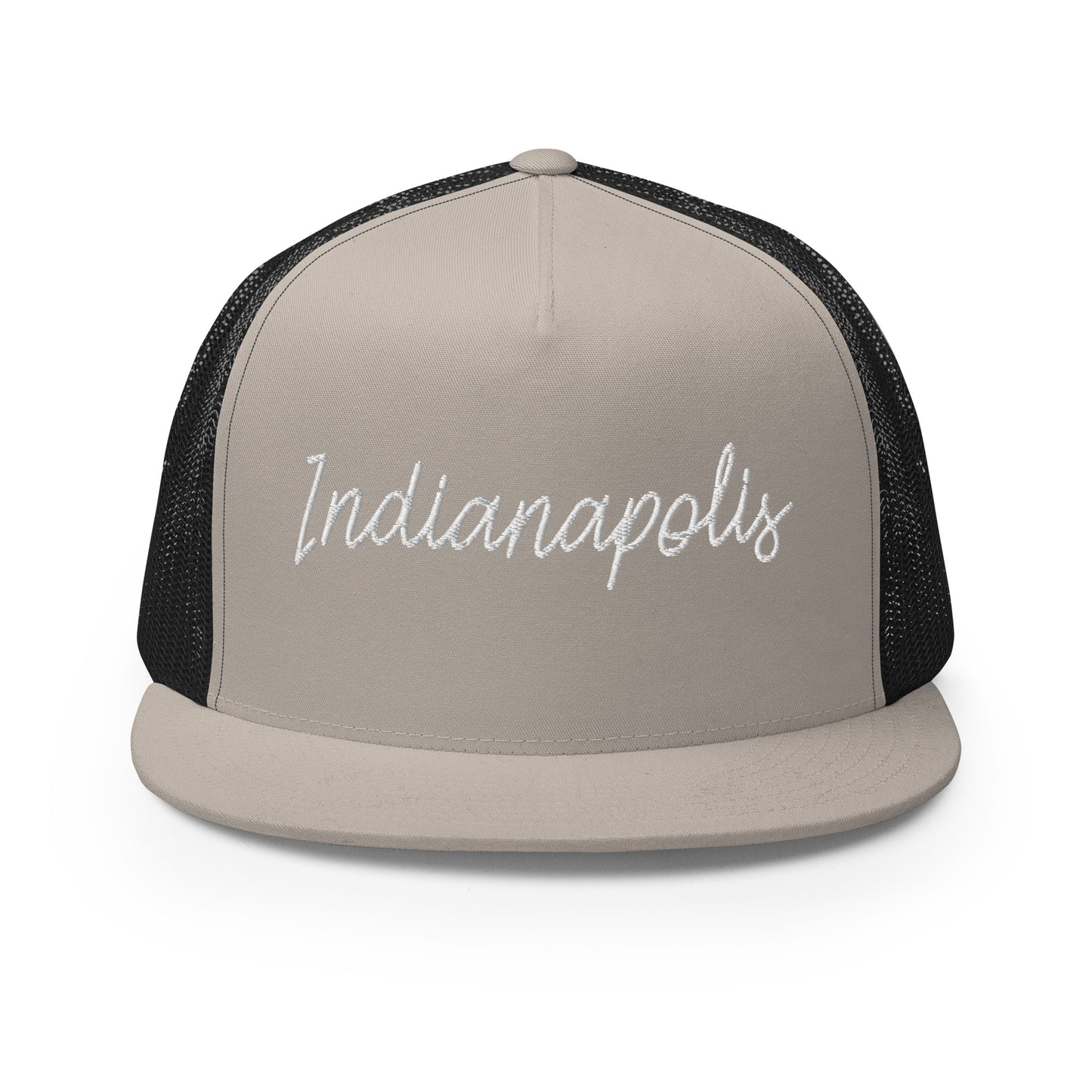 Indianapolis Retro Script High 5 Panel A-Frame Snapback Trucker Hat