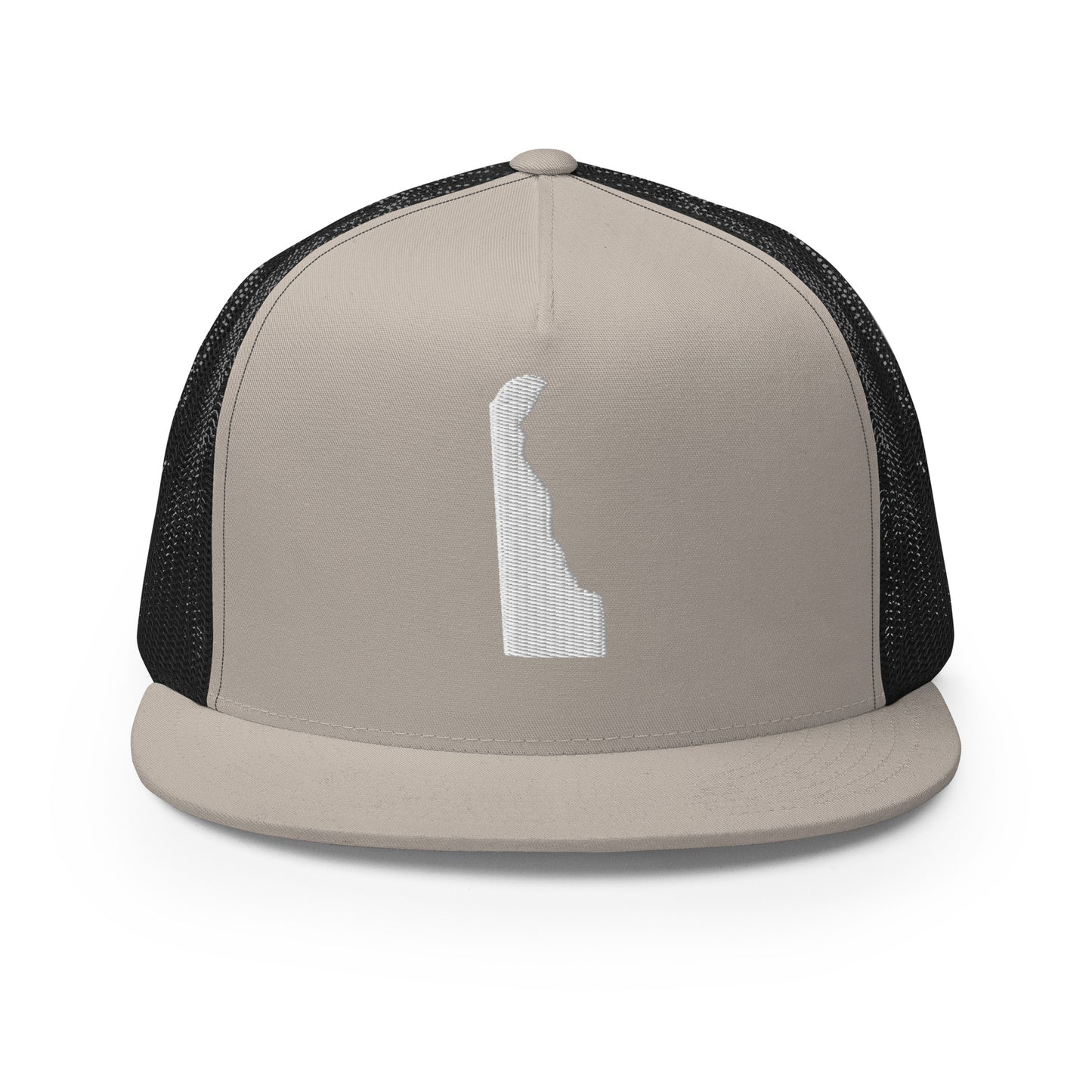 Delaware State Silhouette High 5 Panel A-Frame Snapback Trucker Hat